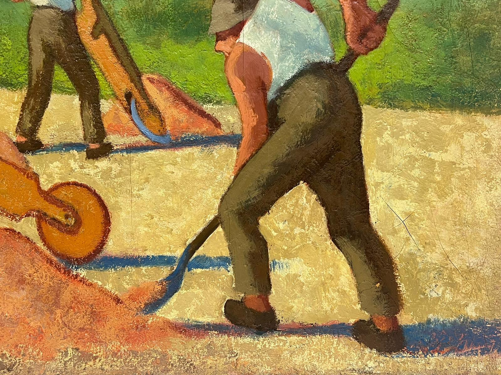 The Labourers
French School, mid 20th century
oil on canvas, unframed
canvas: 24 x 29 inches
provenance: private collection, Marseille
condition: very good and sound condition