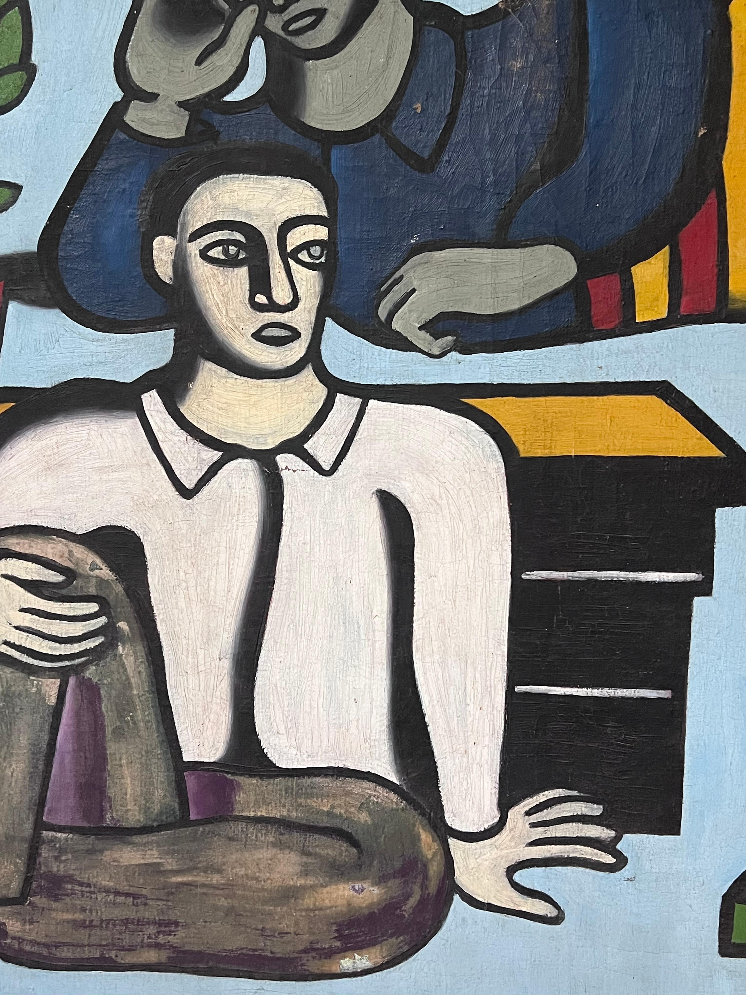 Enorme Círculo de Retratos Figurativos de Fernand Leger de los años 40 Pintura al óleo sobre lienzo en venta 5