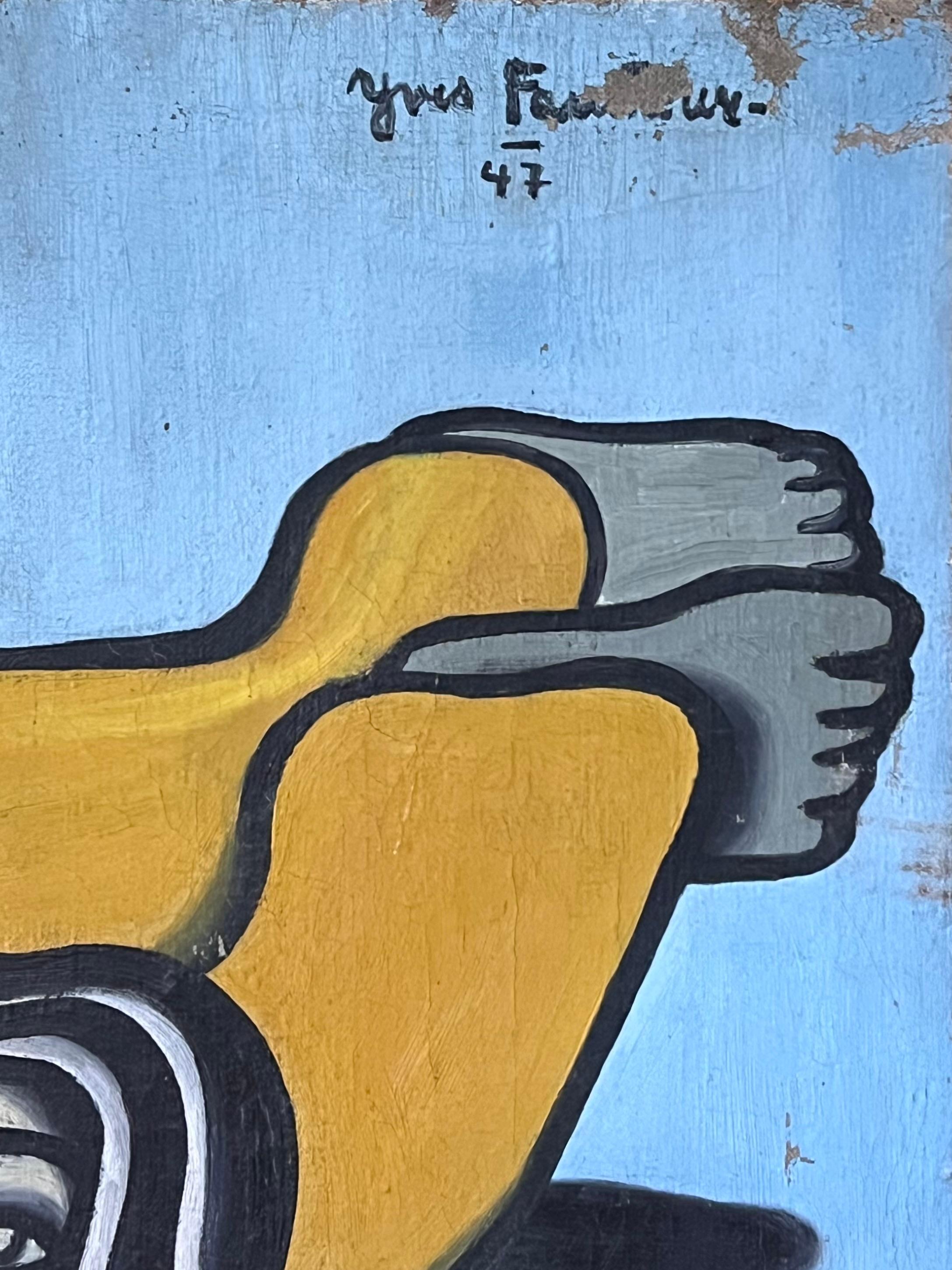 Enorme Círculo de Retratos Figurativos de Fernand Leger de los años 40 Pintura al óleo sobre lienzo en venta 1