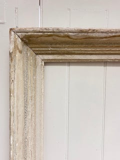 Mid 20th Century French Picture Frame Shabby Chic Off White Large Size Vintage