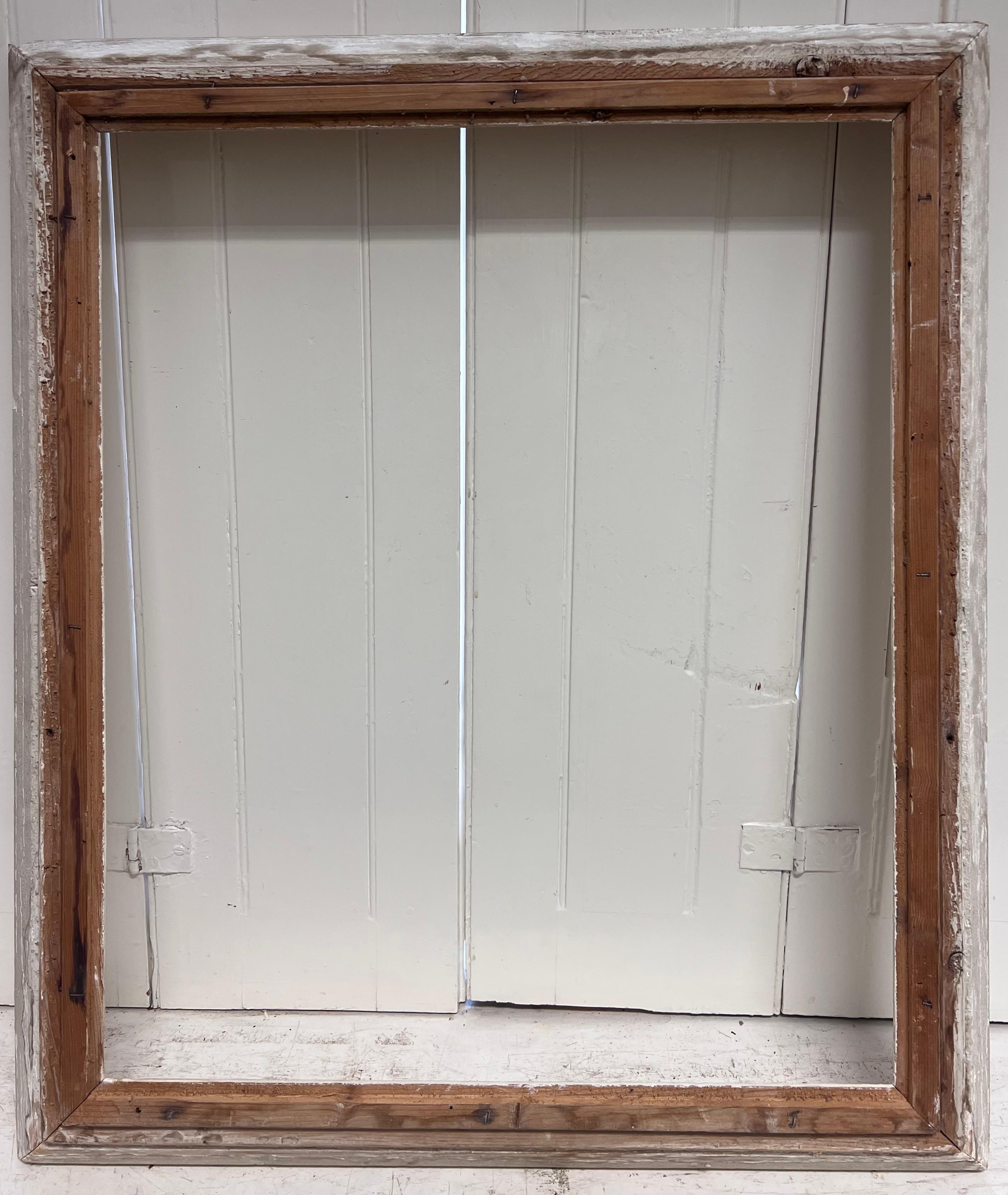 Mid 20th Century French Picture Frame Shabby Chic Off White Large Size Vintage For Sale 3