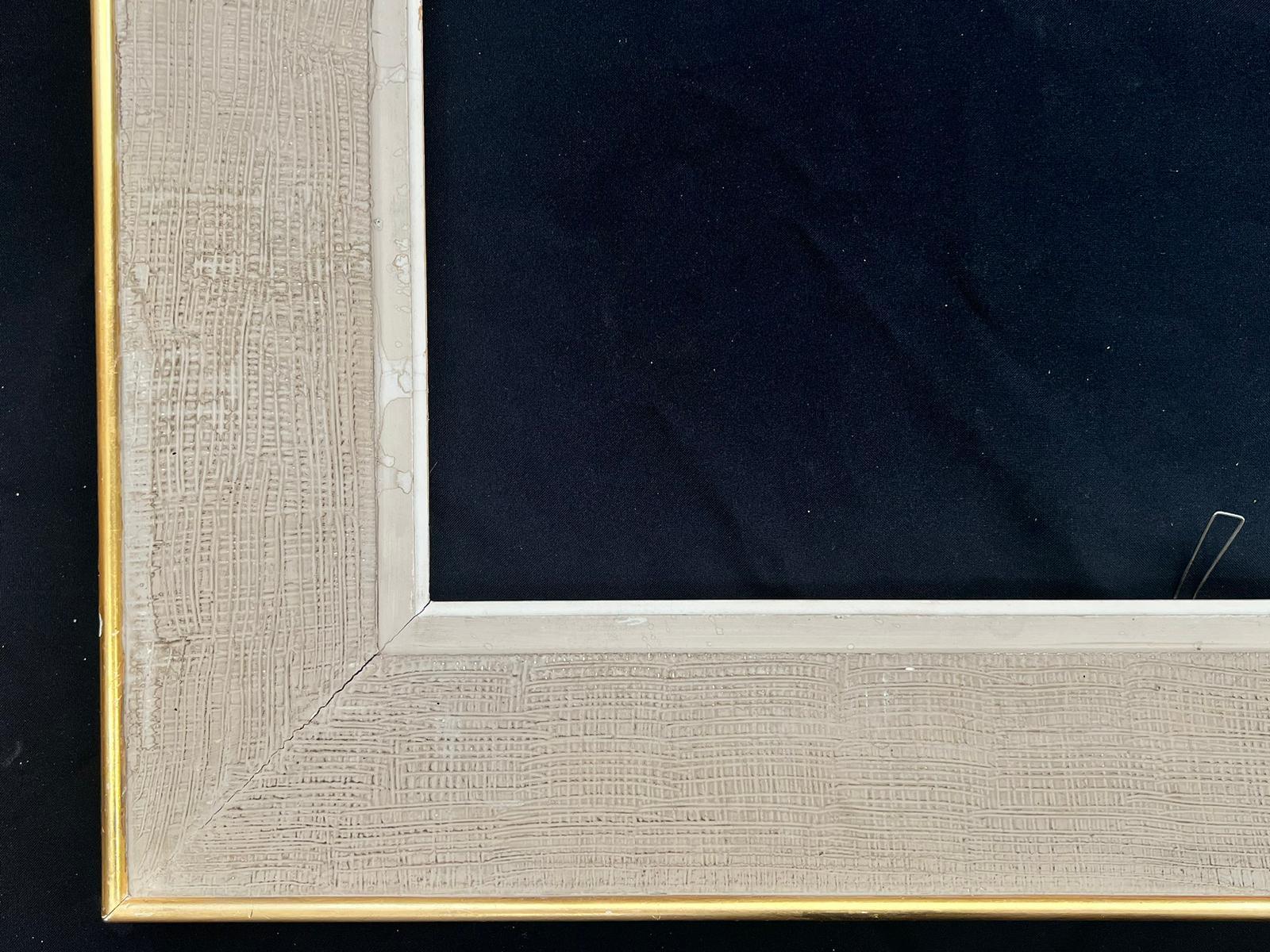 French mid 20th century picture frame

Internal measurement (to house painting or mirror): 13 x 18 inches
Overal outer measurements: 21.5 x 26 inches
Provenance: from a collection in Paris
Condition: all old picture frames are extremely fragile due