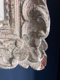 Cornice francese di metà secolo originale del periodo Montparnasse Shabby Chic