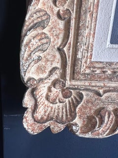 Cornice francese di metà secolo originale del periodo Montparnasse Shabby Chic