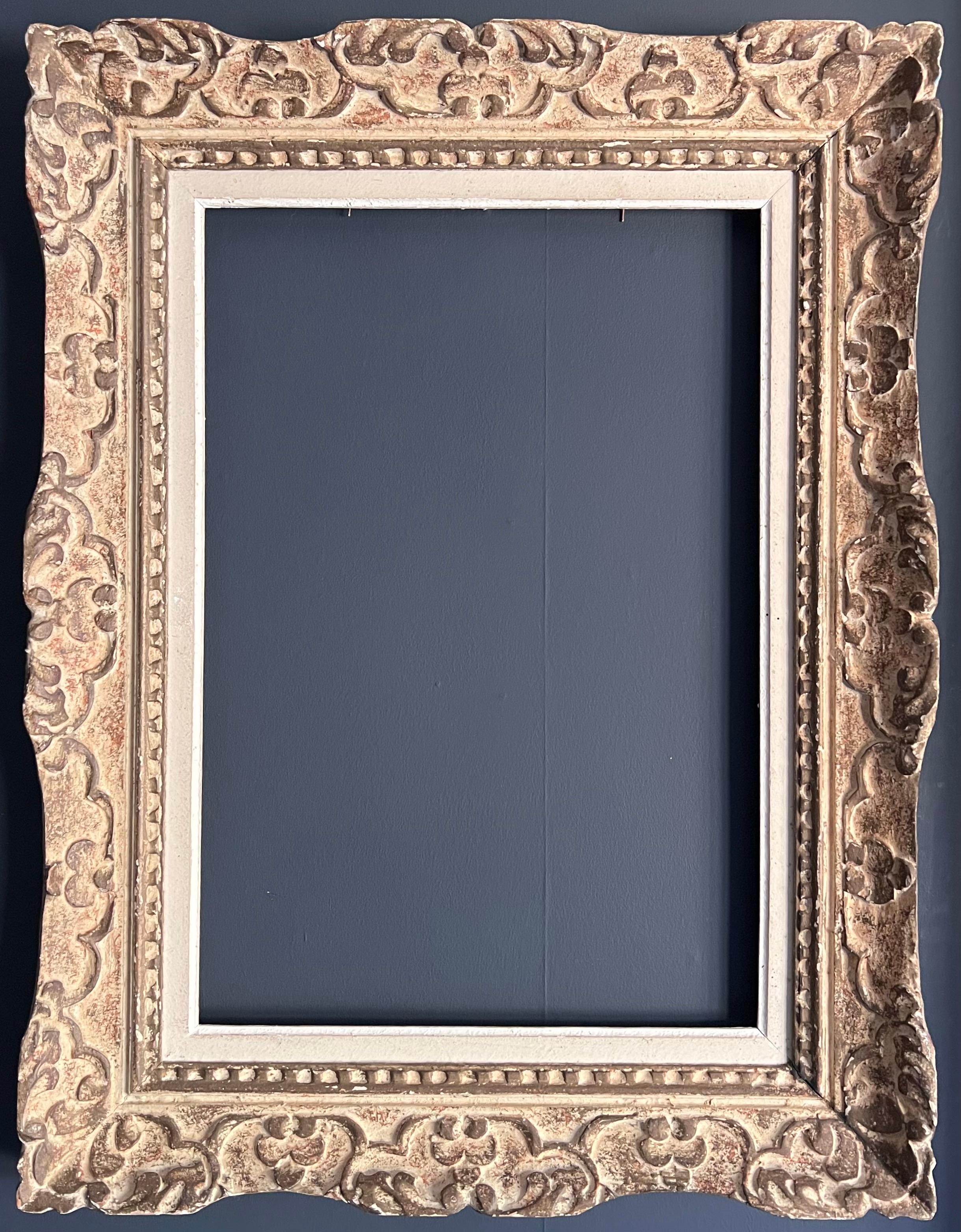 Französischer Bilderrahmen aus der Mitte des Jahrhunderts, original Montparnasse-Periode, Shabby Chic