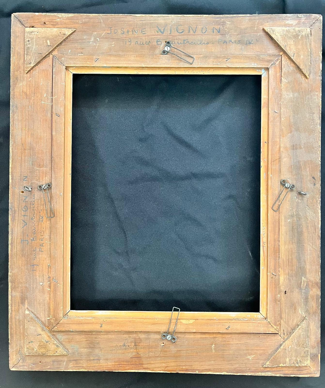 French mid 20th century
Montparnasse style picture frame
Wood and plaster 
Internal measurement (to house painting or mirror): 16 x 13 inches
Overal outer measurements: 23 x 20 inches
Provenance: from a collection in Paris
Condition: all old picture