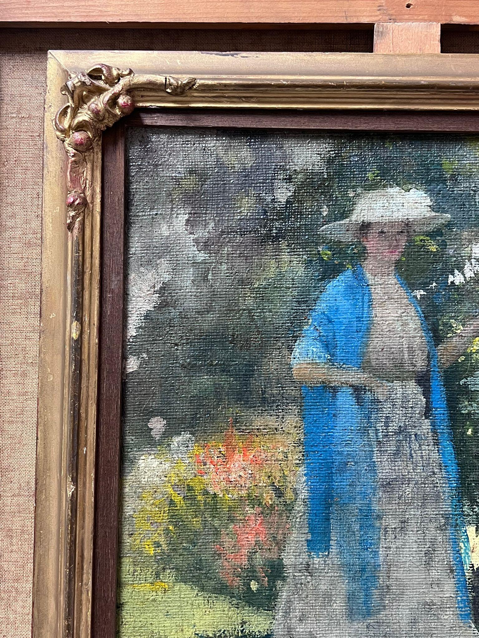 lady with blue scarf painting