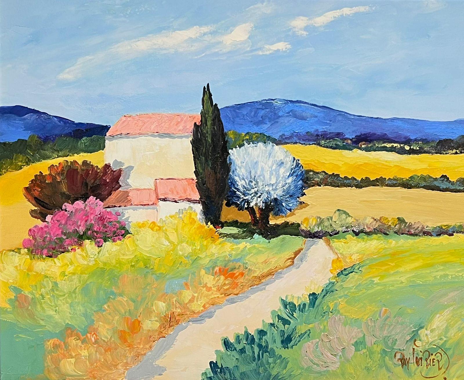La casetta in Provenza, dipinto a olio firmato originale modernista francese - Painting di French School 