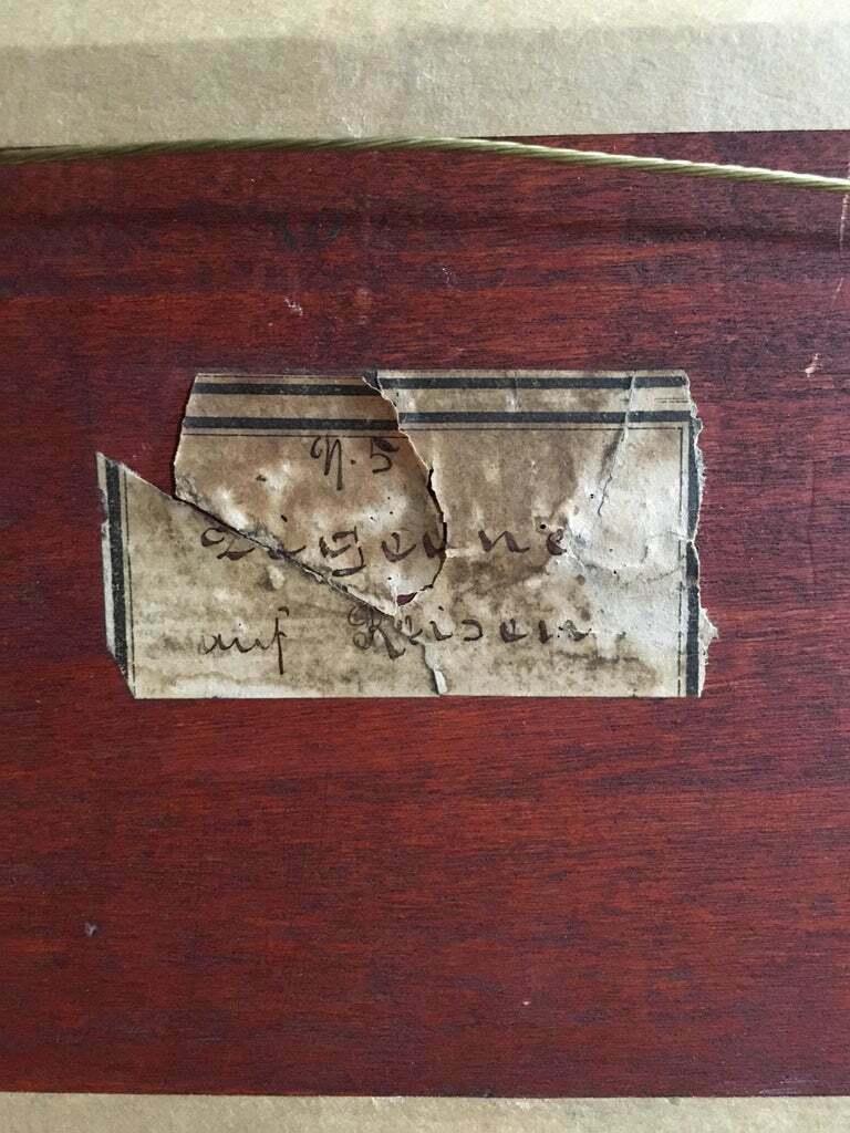 Viajeros del Oeste Pintura al Óleo Victoriana Antigua Firmada, Caballos c.1890s en venta 1
