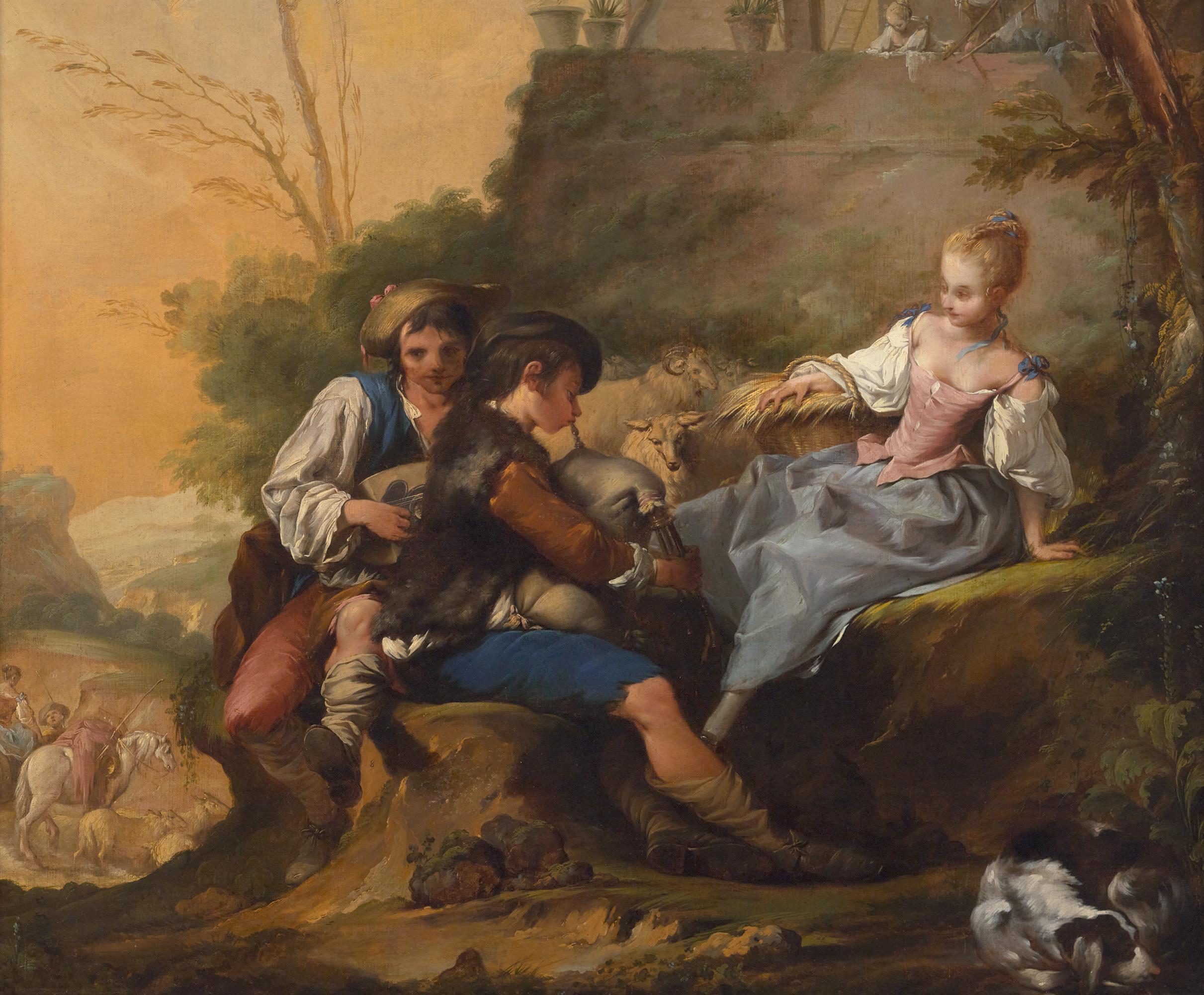 French School Courting Pastoral Scenes, 18th Century For Sale 6