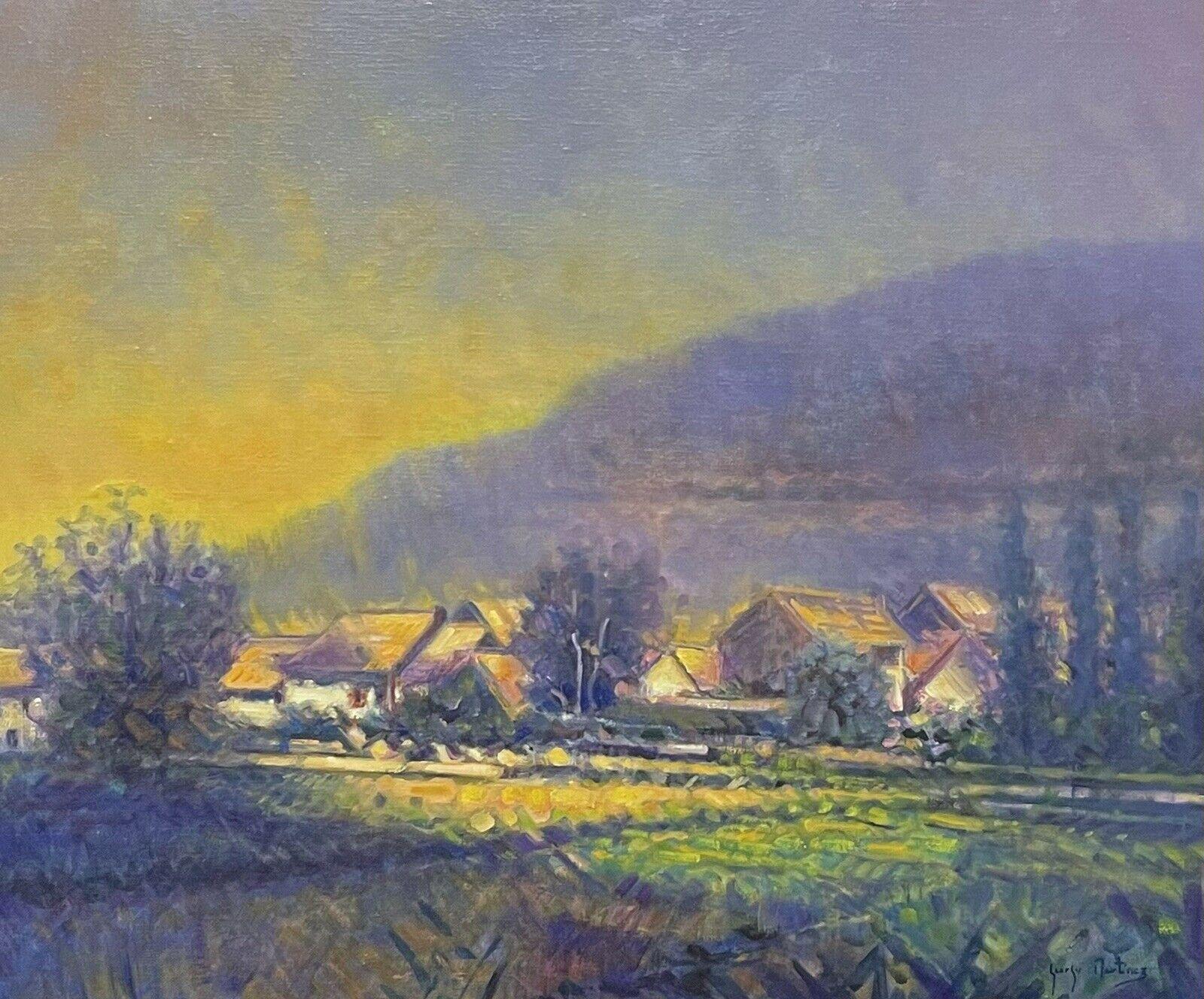 Unknown Landscape Painting - Large French Post-Impressionist Signed Oil Shimmering Light Provence Landscape