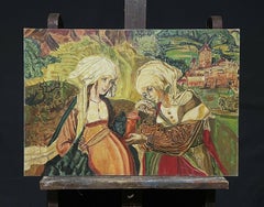 Large Oil Painting Classical Renaissance Ladies in Fantasy Landscape