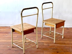 French School Chairs w/ Drawer