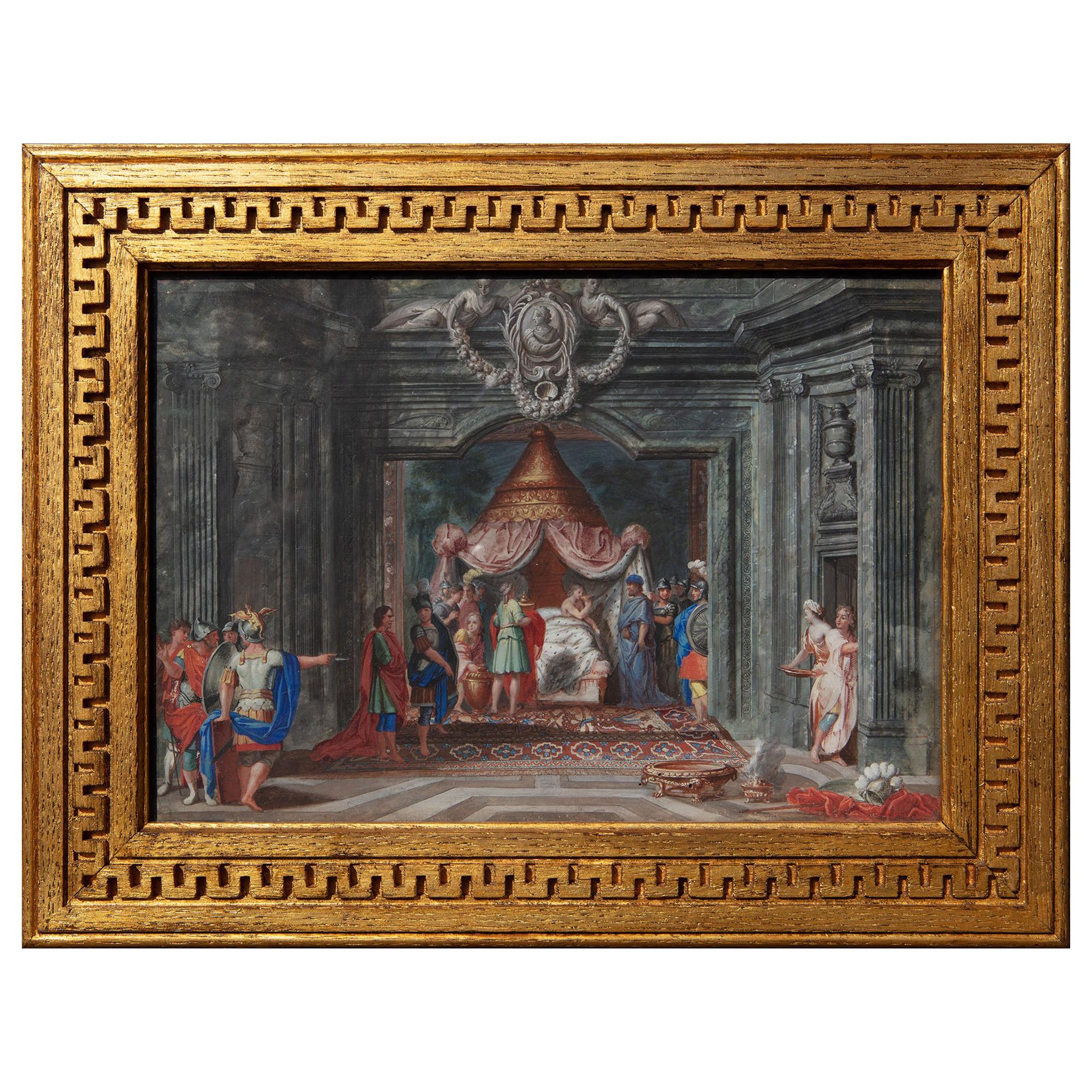 French School, circa 1700 Judith and Her Handmaiden with the Head of Holofernes For Sale
