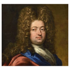 French School circa 1720 Portrait of a Man in a Red Overcoat, 18th Century