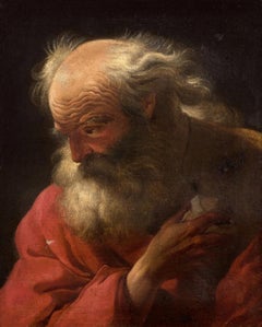 École française, vers 1740, suiveur de N. de Largillière, "Saint Jérôme"