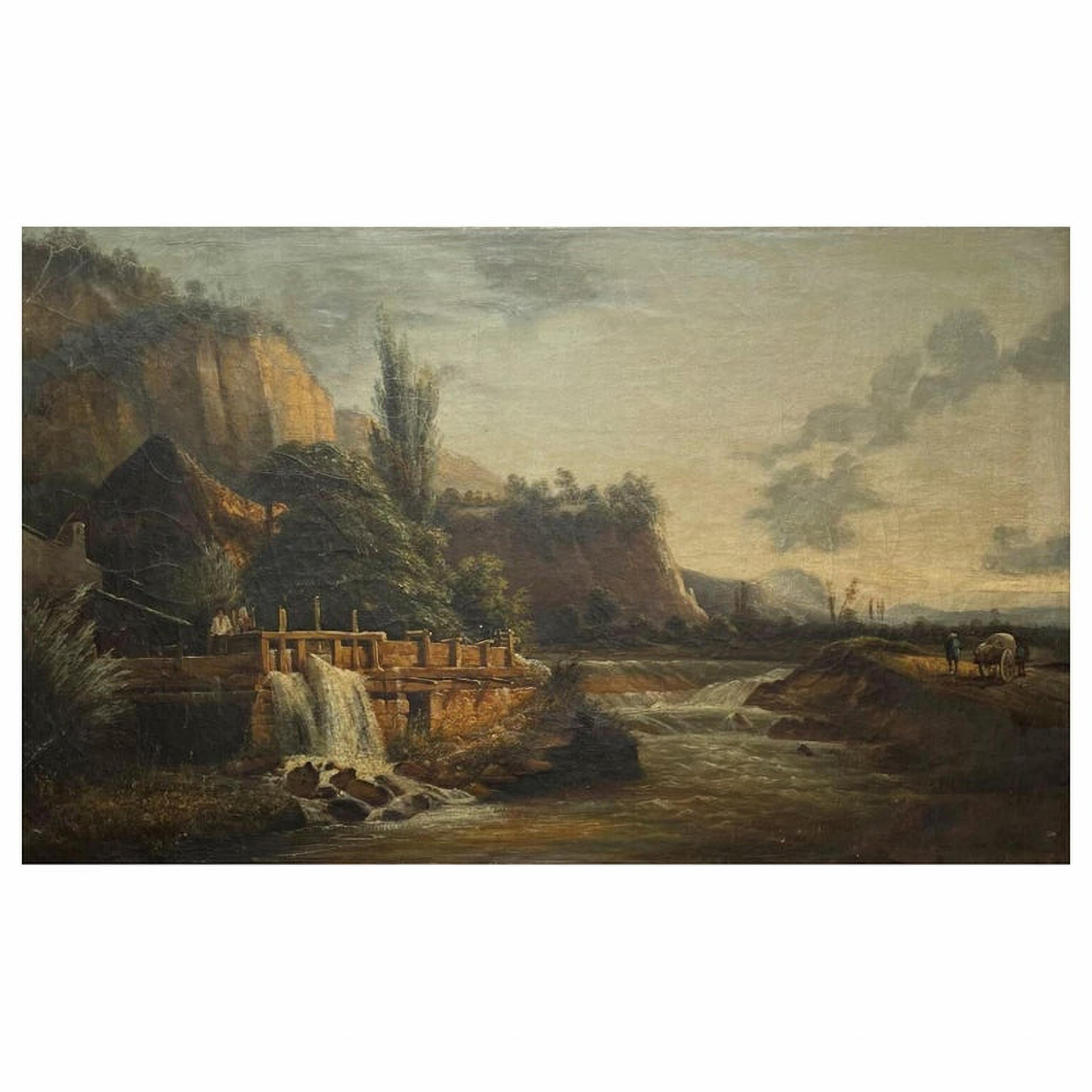 Huilé ÉCOLE FRANÇAISE vers 1820  19e siècle 