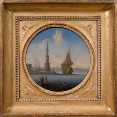 Mediterranean Harbour with Lighthouse and Shipping