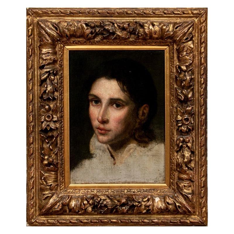 French School, Late 19th Century Oil on Canvas, Portrait of a Youth