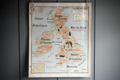 French School Map of Uk, Double-Sided