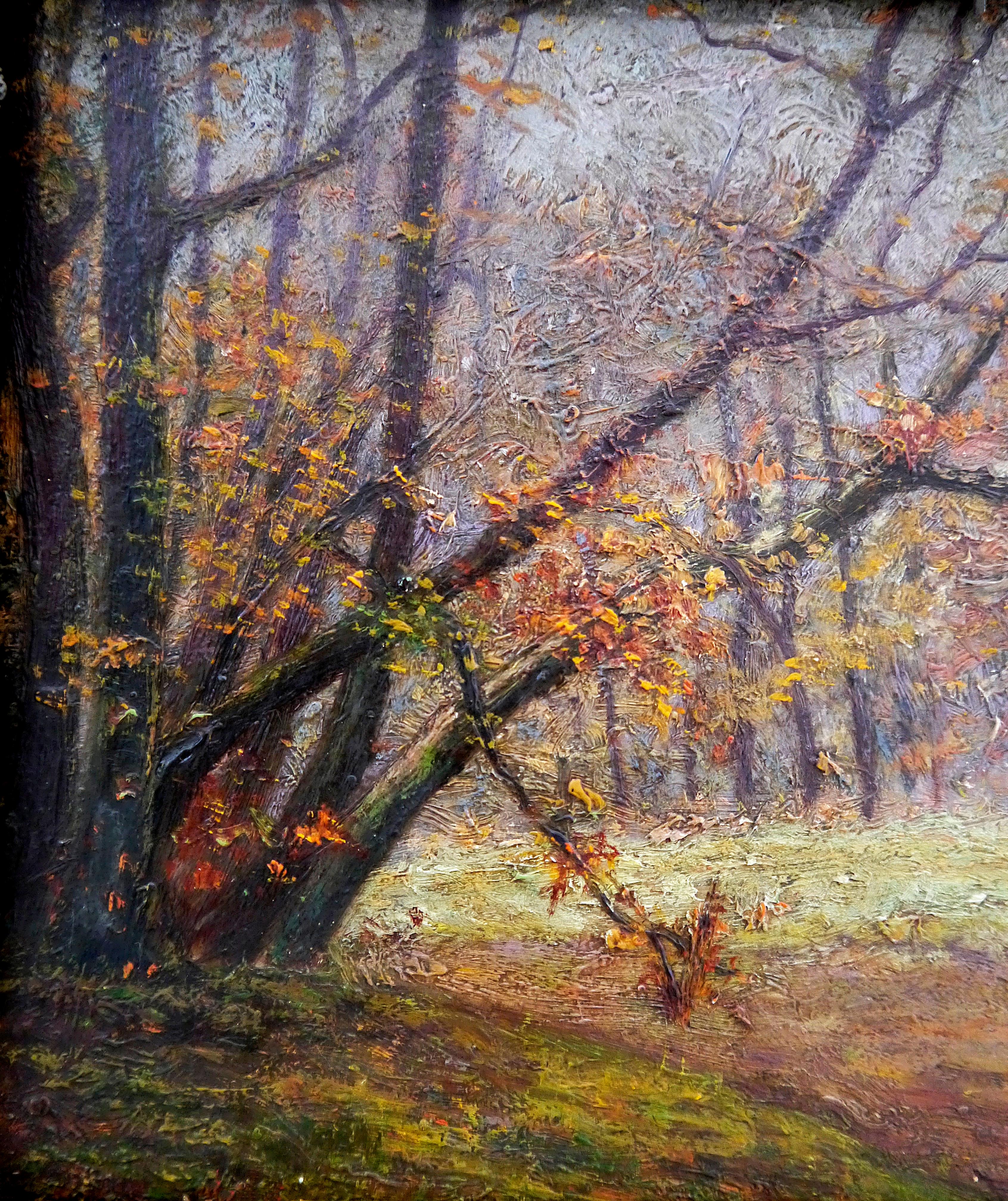 Pintura de paisaje de la escuela francesa del siglo XIX Firmado - Landscape Painting Marrón de French School Masters