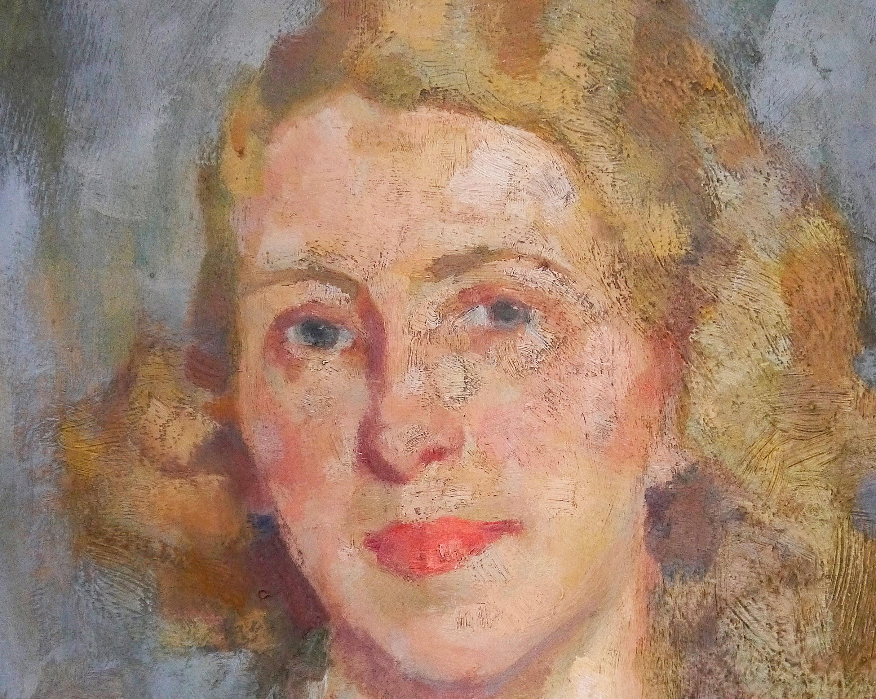 French School Blond young woman Post impressionism 1