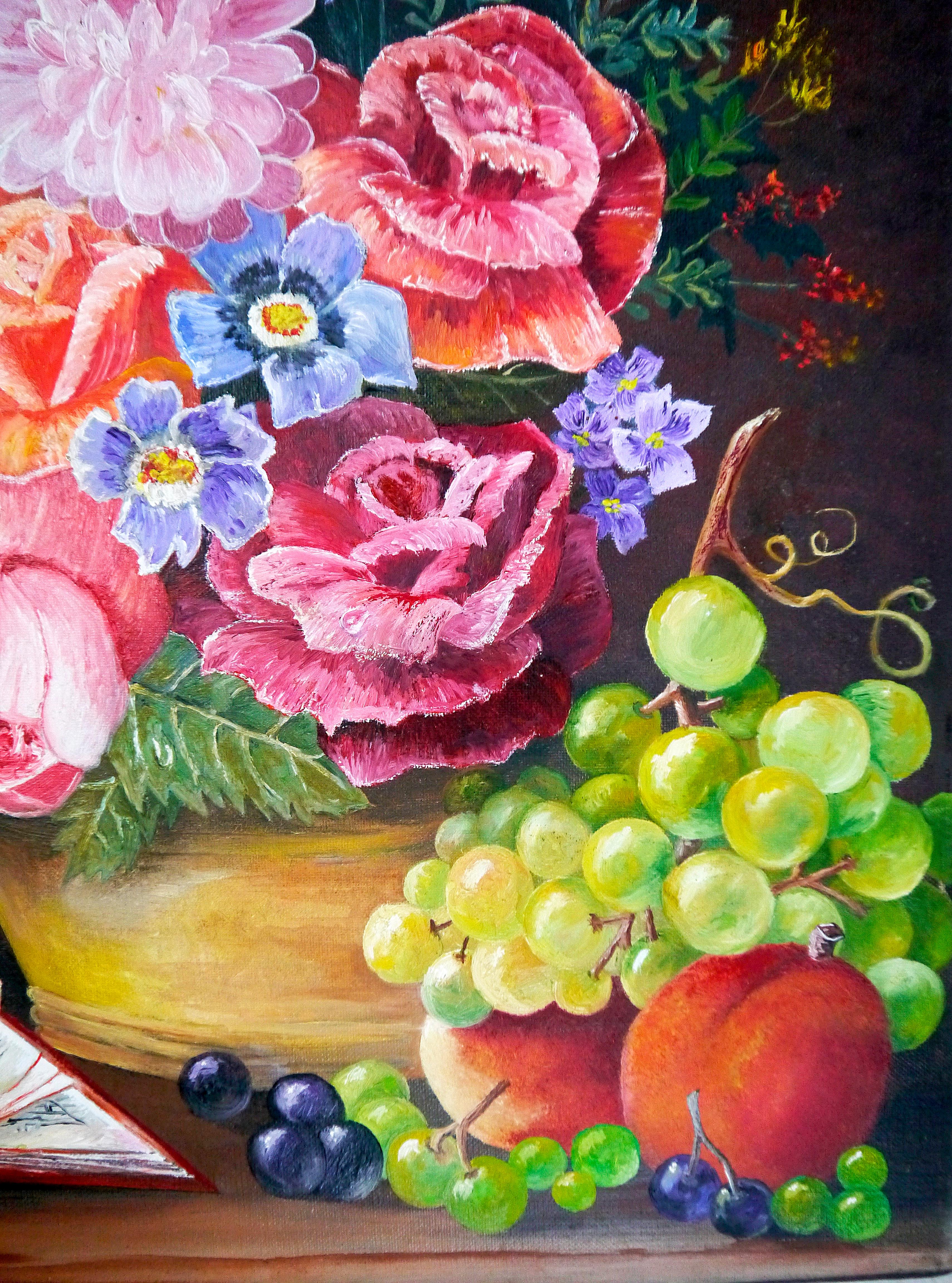 Pittura ad olio firmata Scuola Francese Impressionista Floreale Certificato incluso in vendita 3