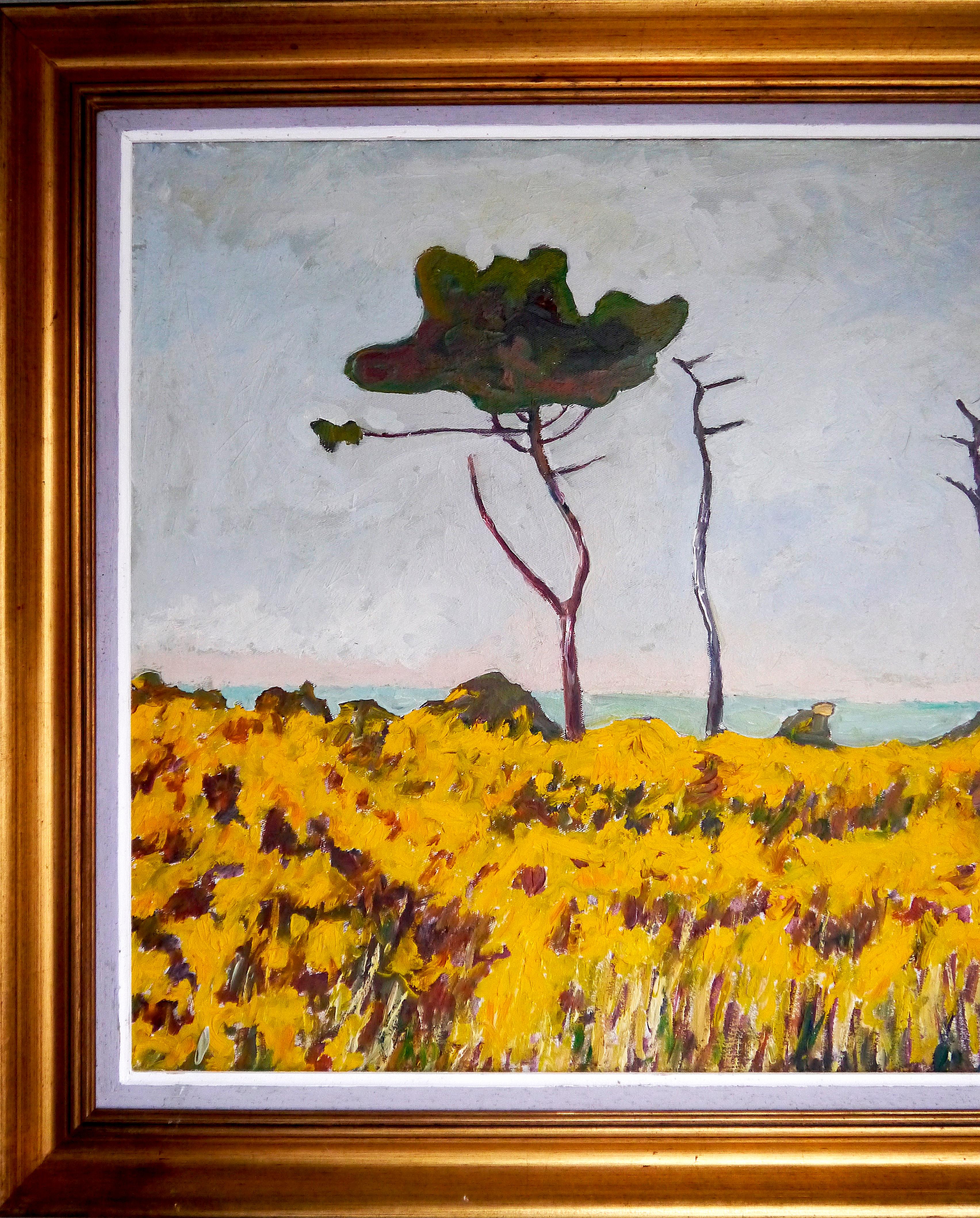 Impressionistische Landschaft der Französischen Schule, signiertes Ölgemälde LARGE-Format im Angebot 2