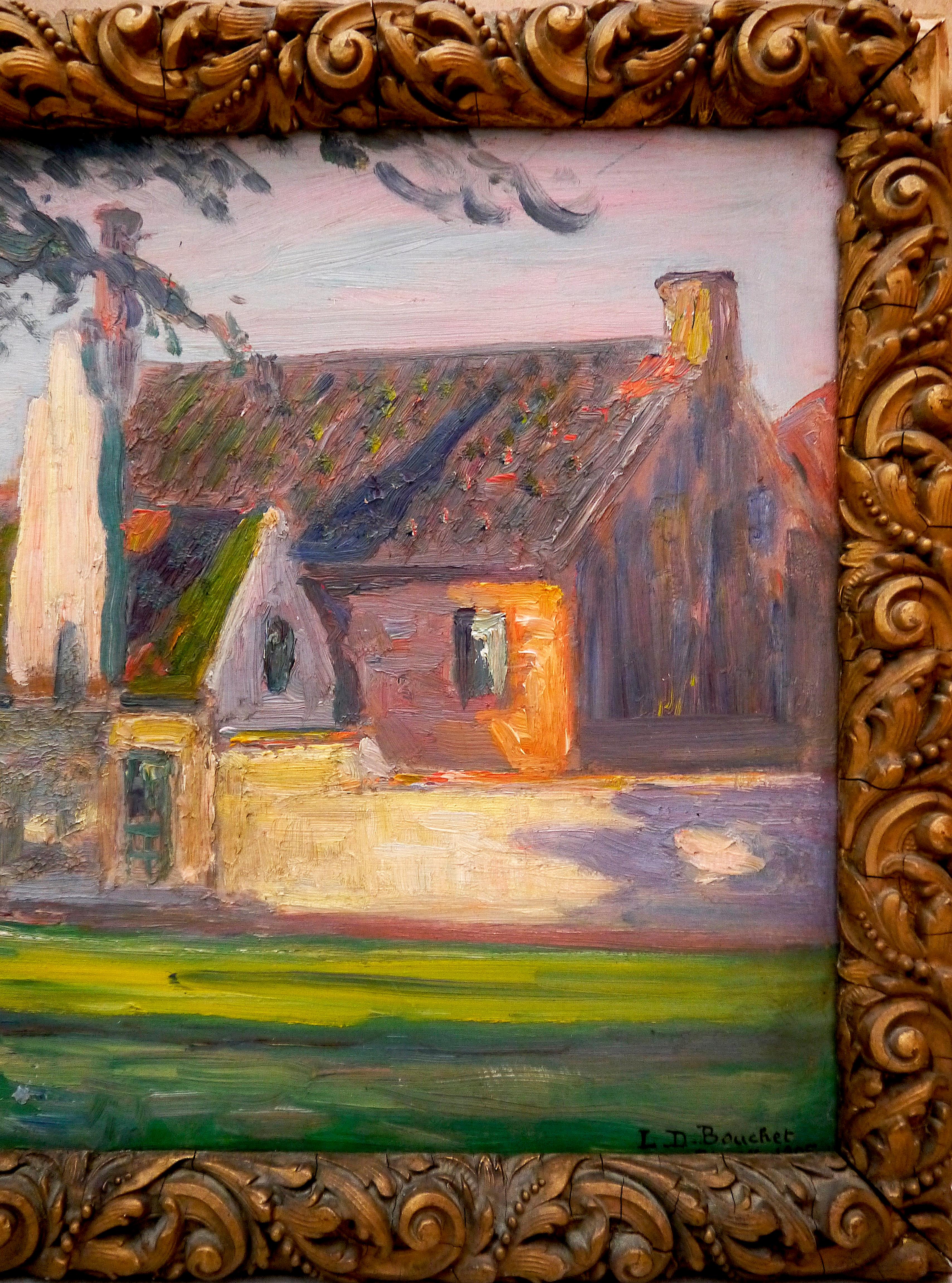 French School Impressionist Landscape Signed high texture For Sale 7