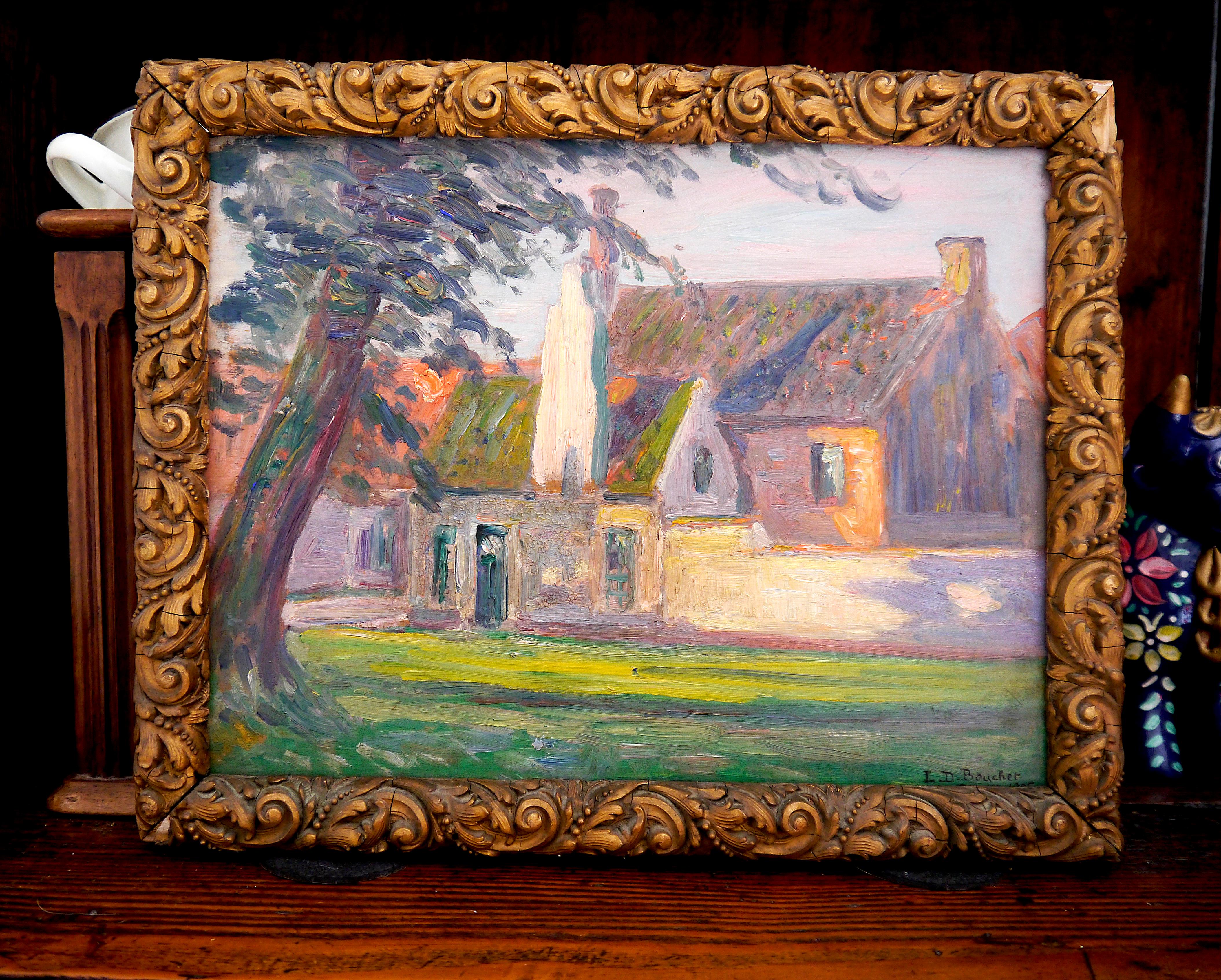 French School Impressionist Landscape Signed high texture For Sale 8