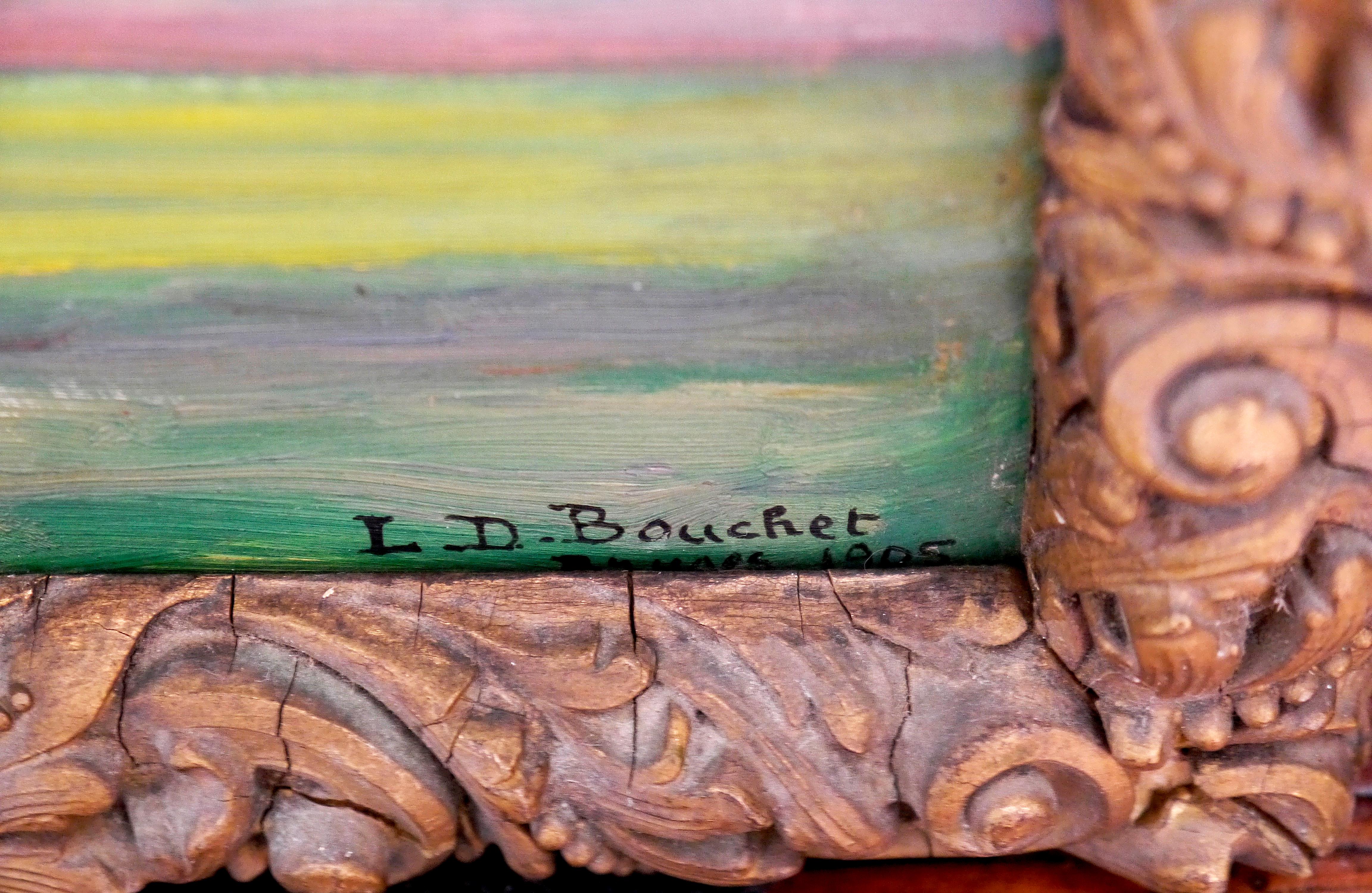 French School Impressionist Landscape Signed high texture For Sale 9