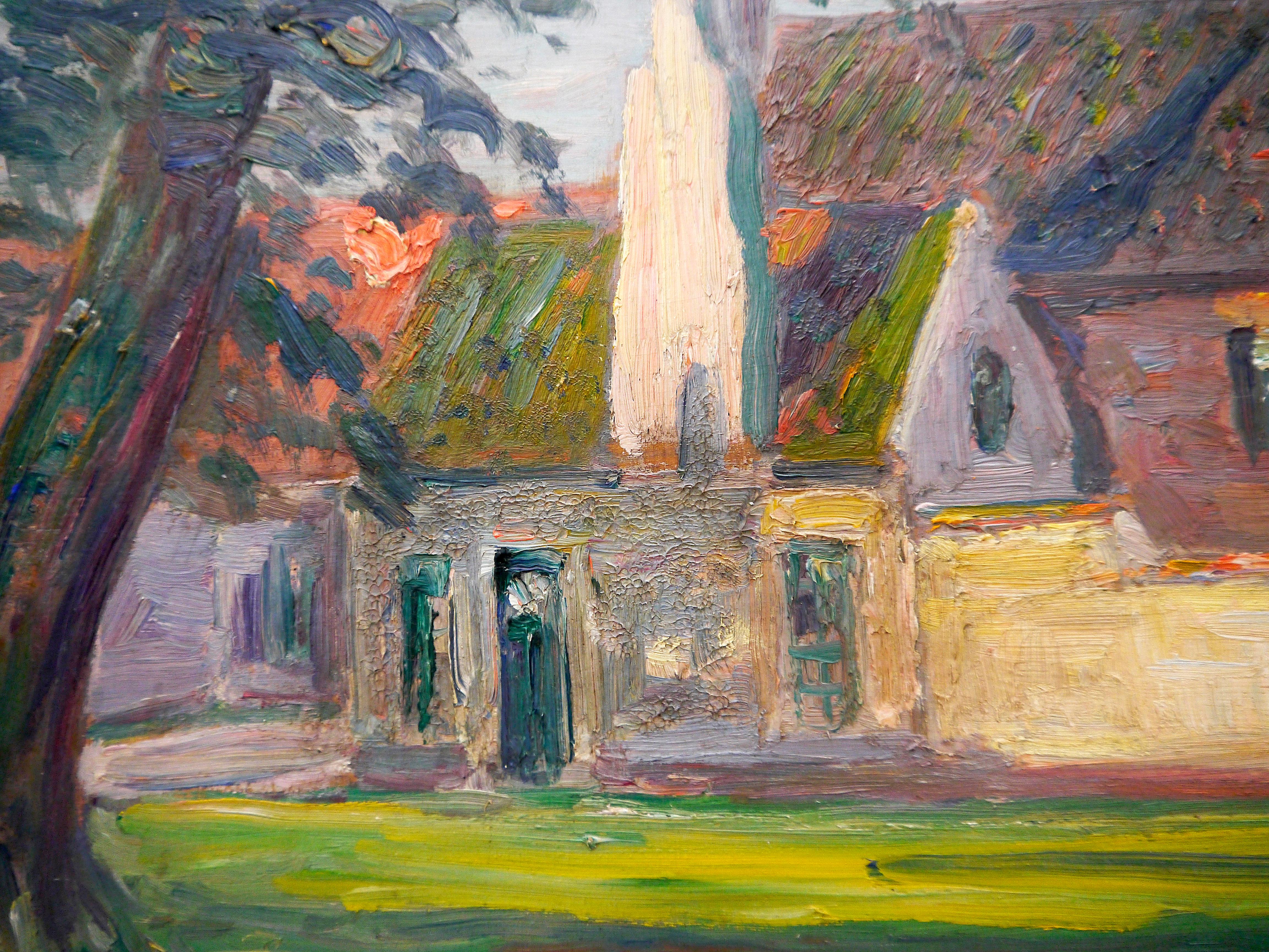 French School Impressionist Landscape Signed high texture For Sale 3