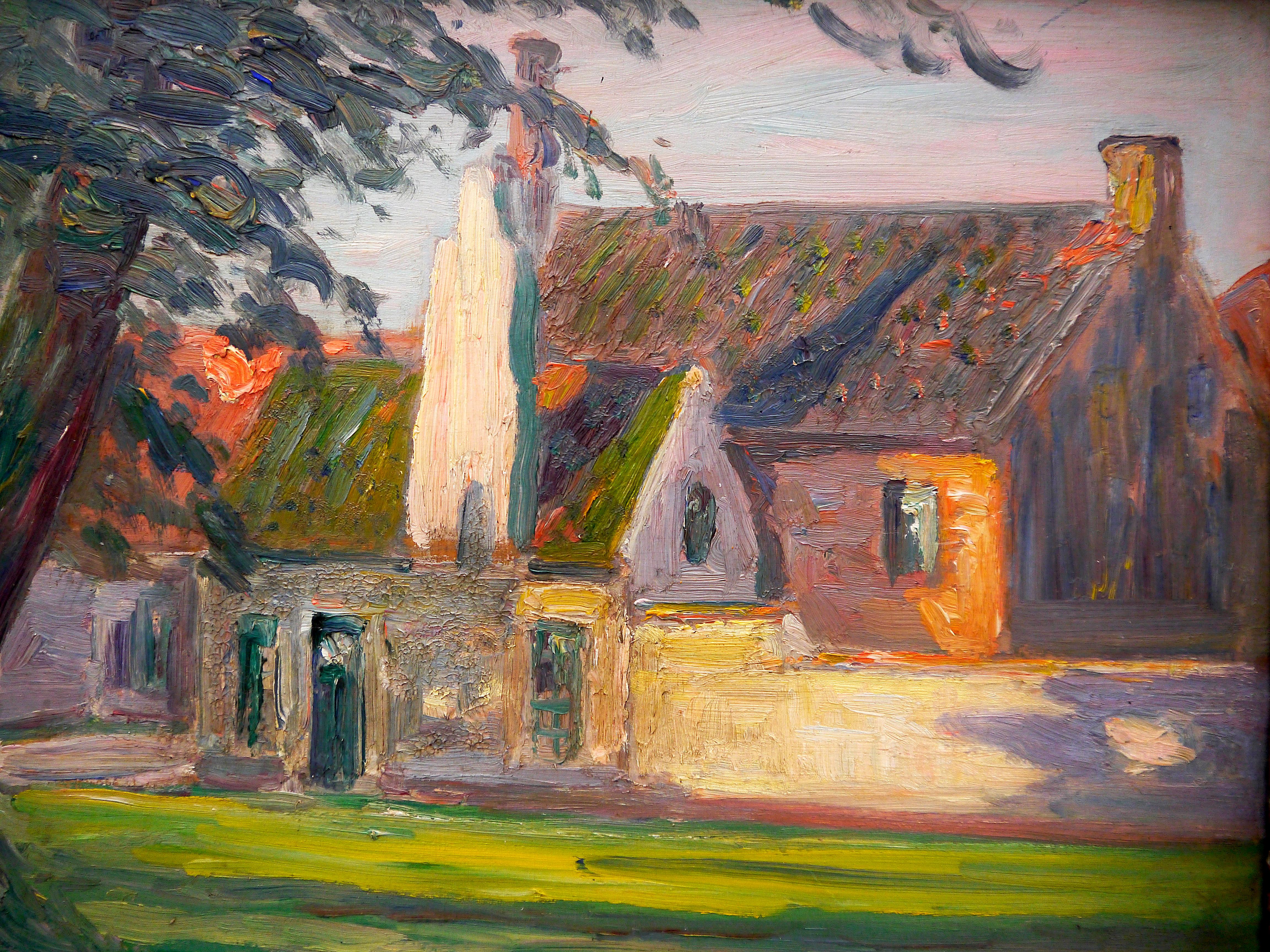 French School Impressionist Landscape Signed high texture For Sale 4