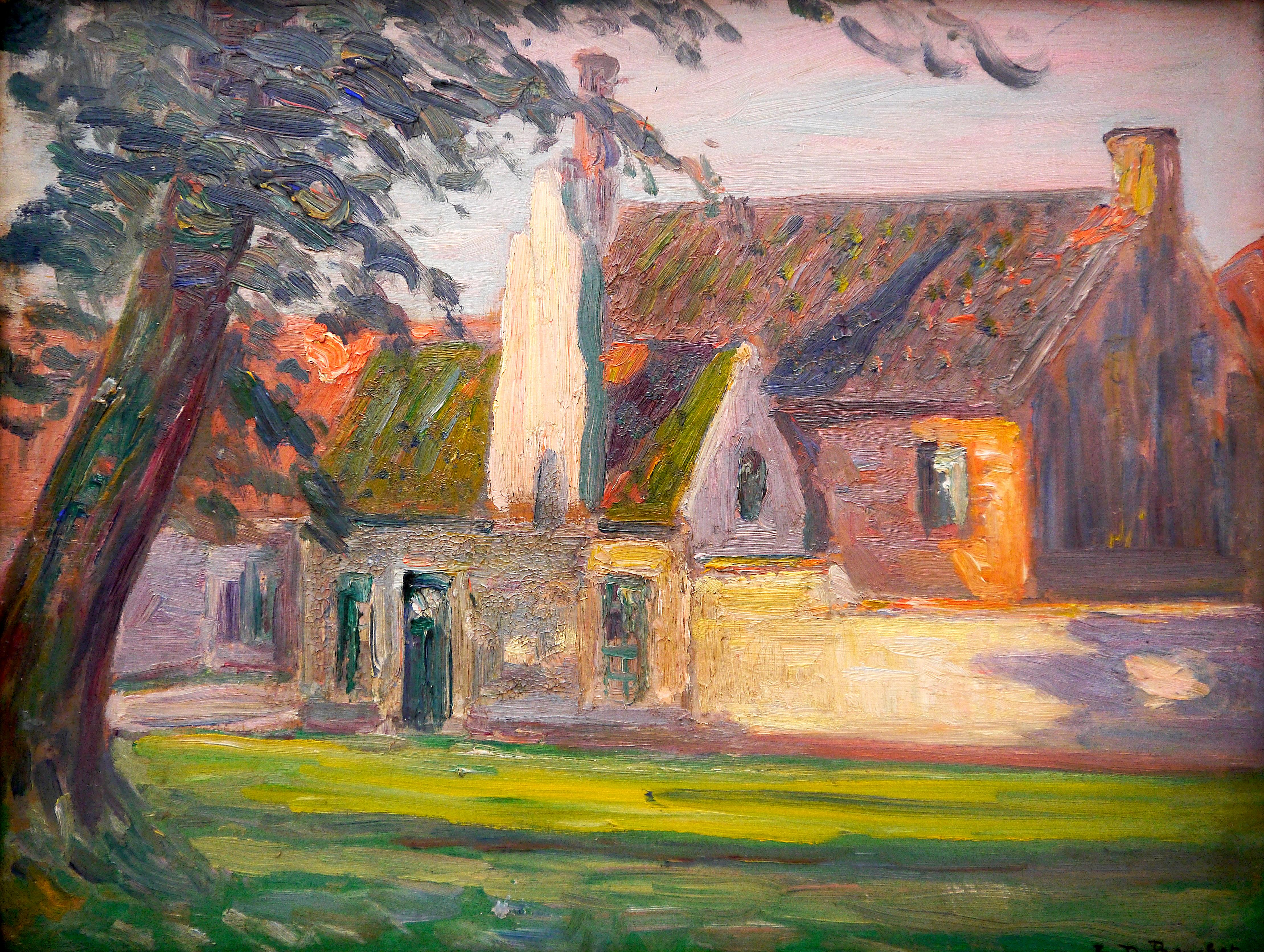 French School Impressionist Landscape Signed high texture For Sale 5