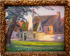 French School Impressionist Landscape Signed high texture