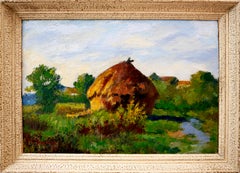 French School Impressionist Landscape Signed high texture Plein Air