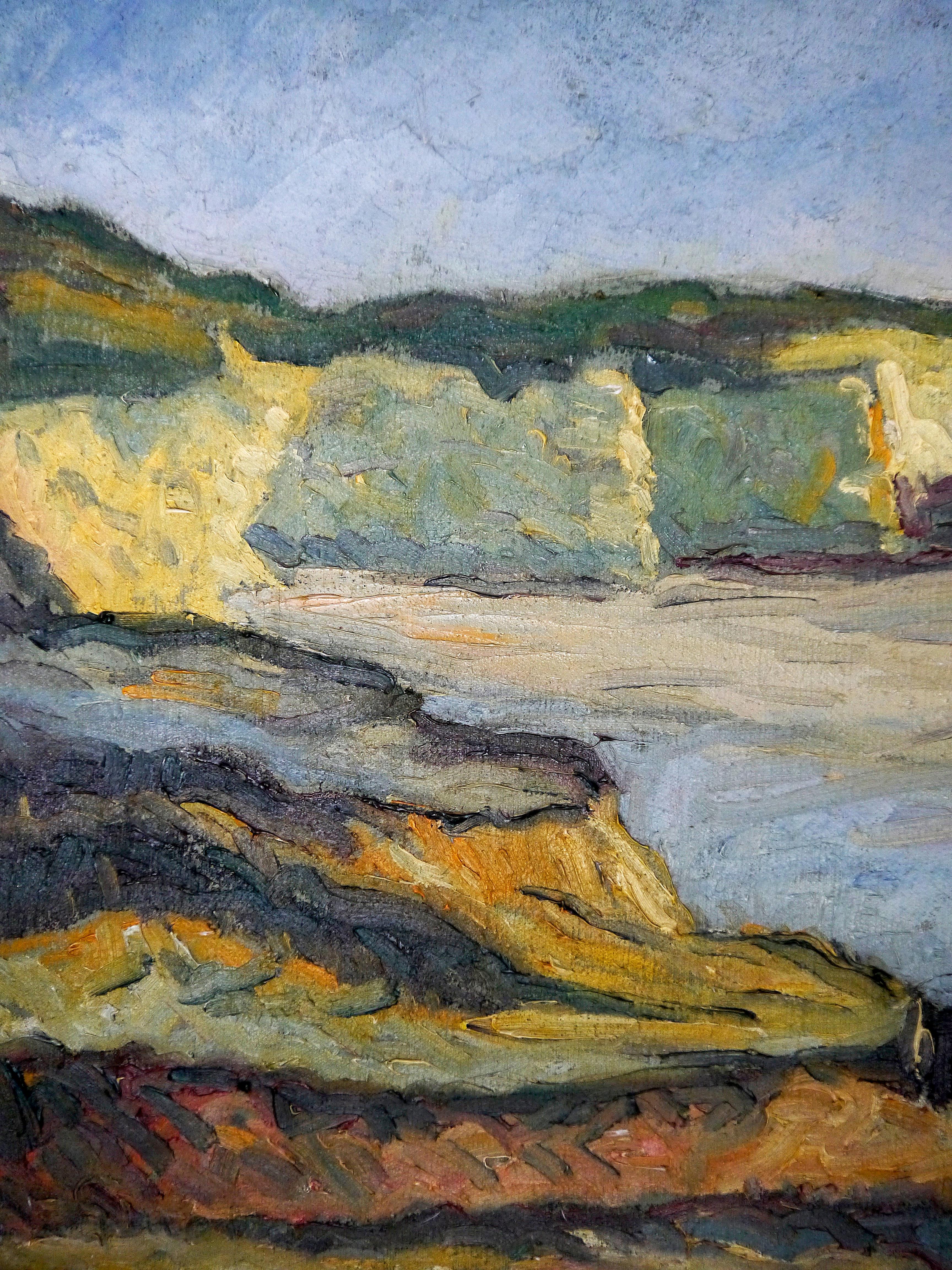 French School Impressionist Landscape Signed oil painting - Painting by French School Masters