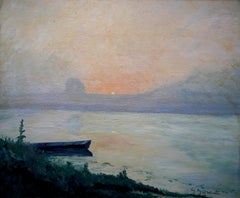 French School Impressionist Landscape Signed oil painting