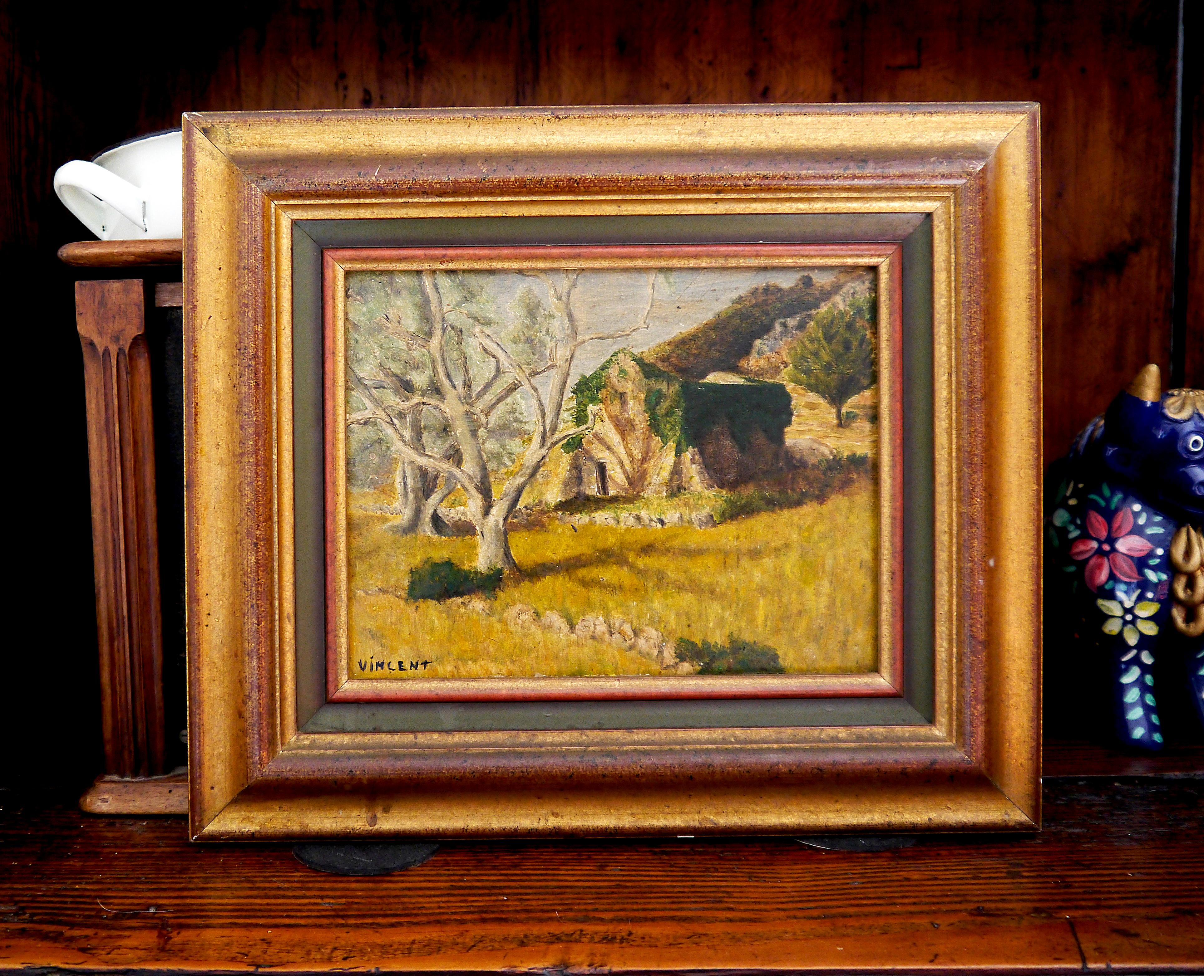 Impressionistische Landschaft der Französischen Schule, signiertes Ölgemälde (Tonalismus), Painting, von French School Masters