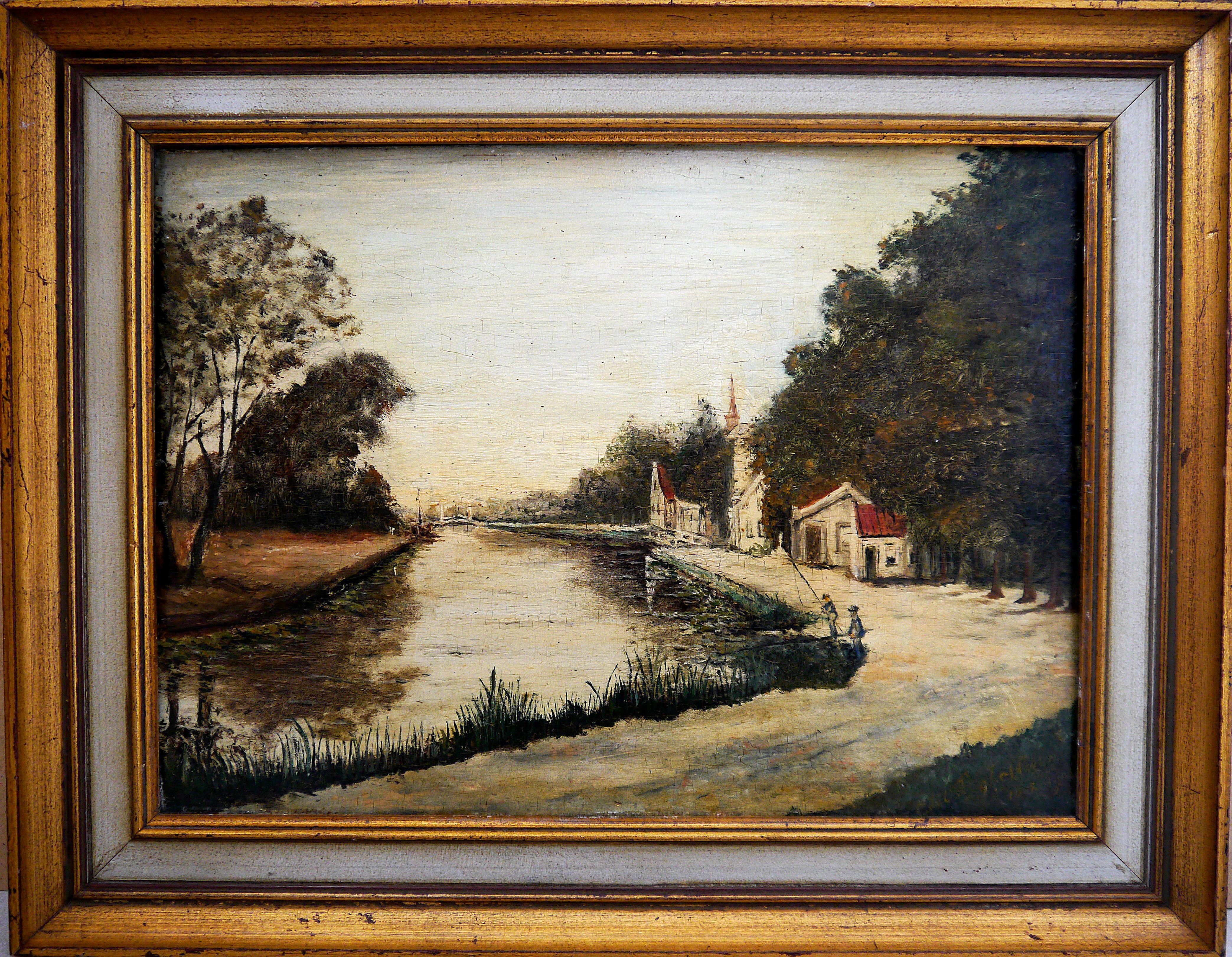 French School Impressionist Landscape Signed oil painting For Sale 3