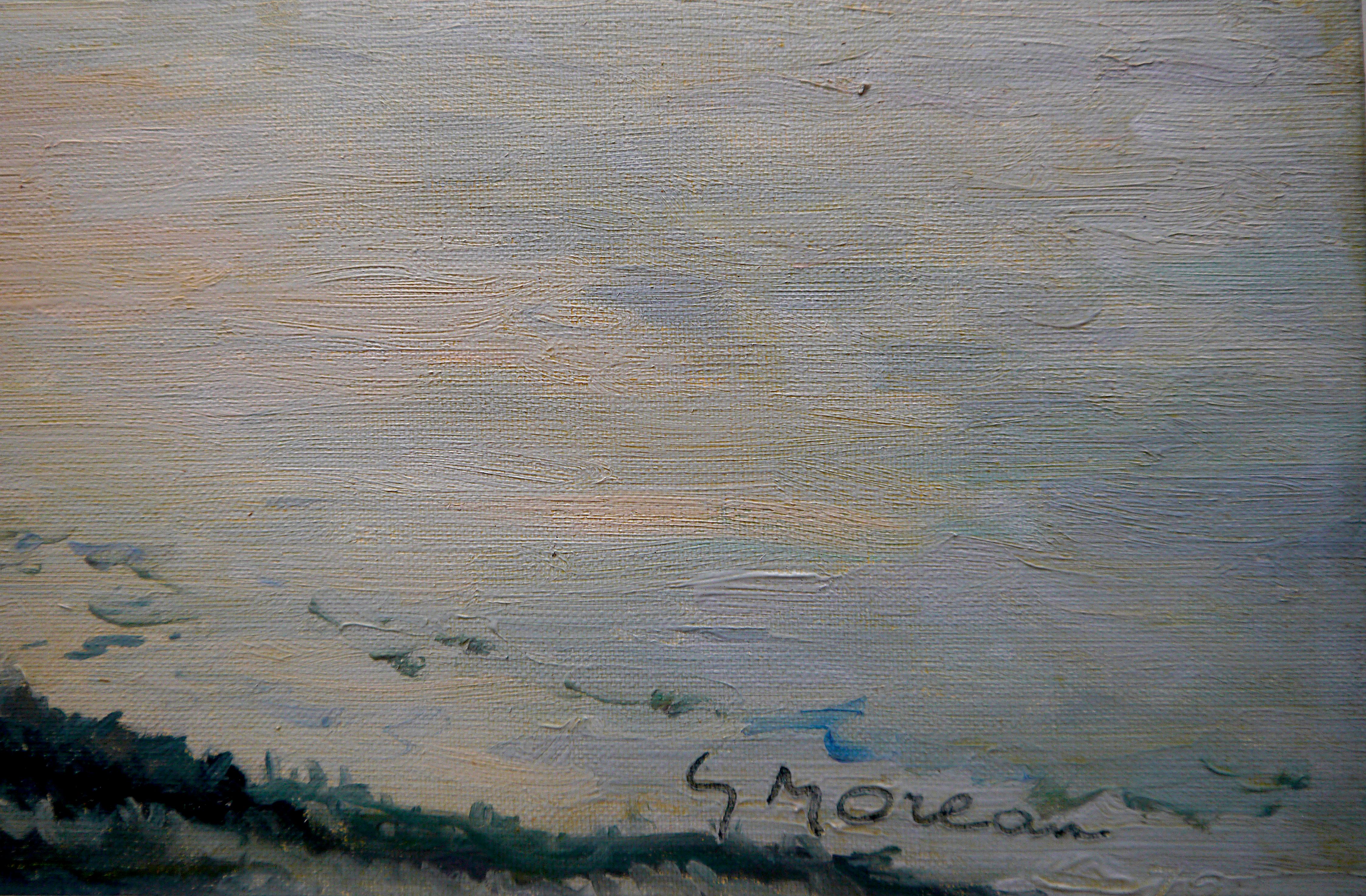 French School Impressionist Landscape Signed oil painting For Sale 4