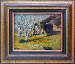 French School Impressionist Landscape Signed oil painting
