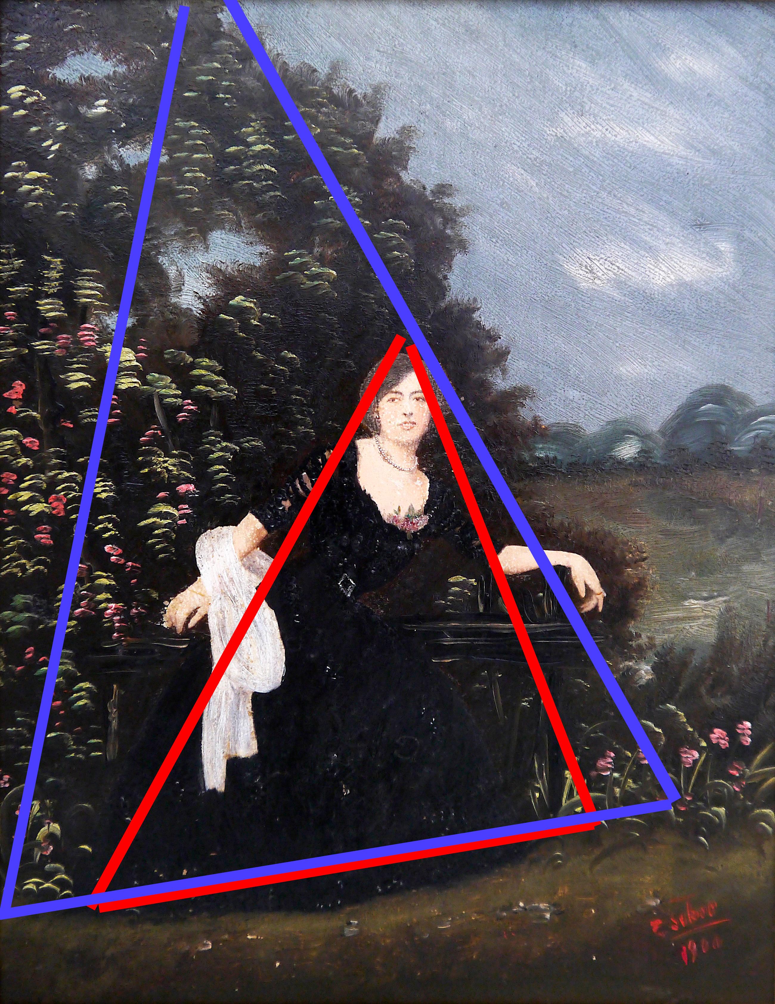 French school La Demoiselle Oil painting Signed - Black Figurative Painting by French School Masters
