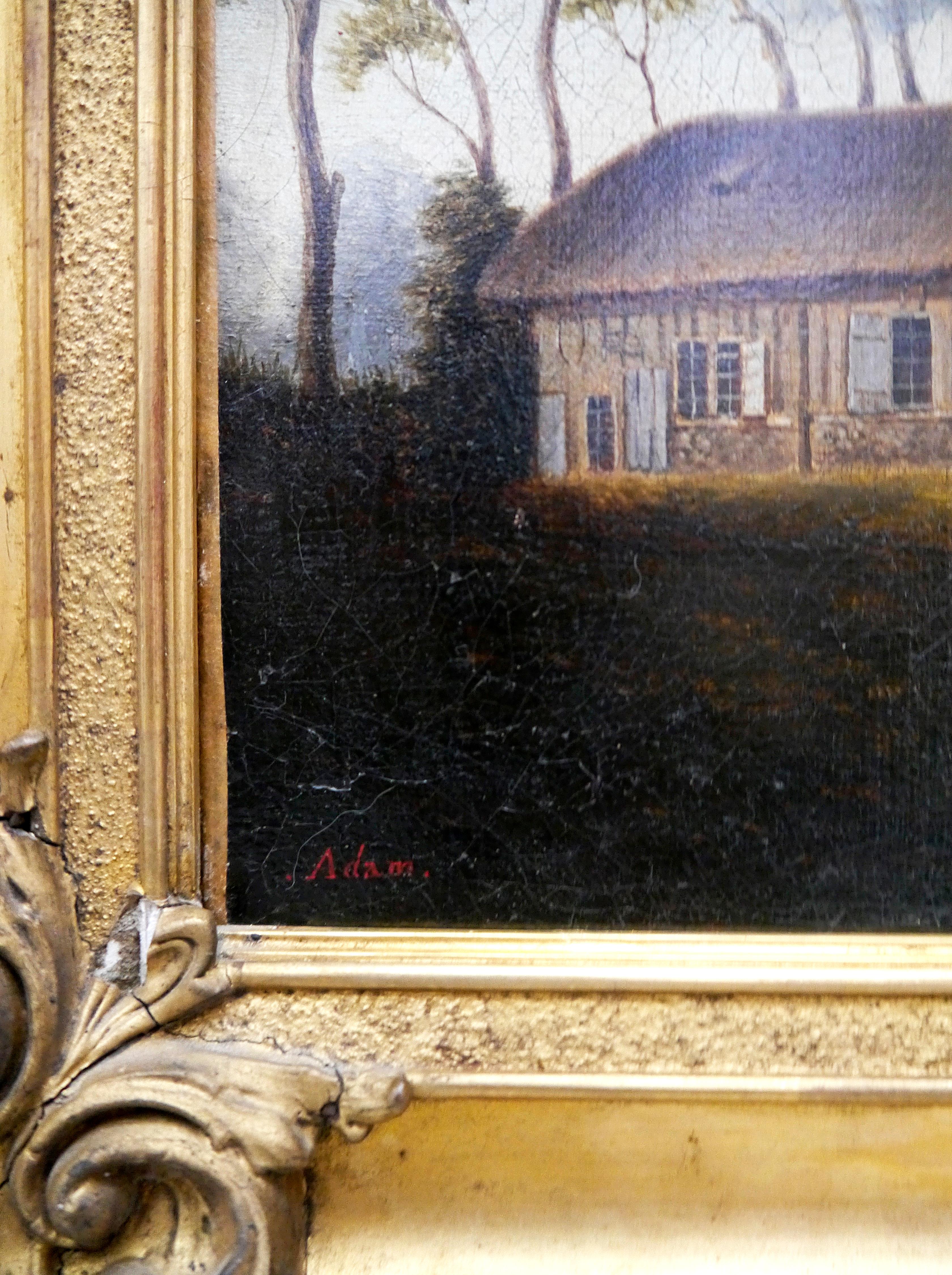 French School Landscape BARBIZON Oil painting Signed For Sale 3
