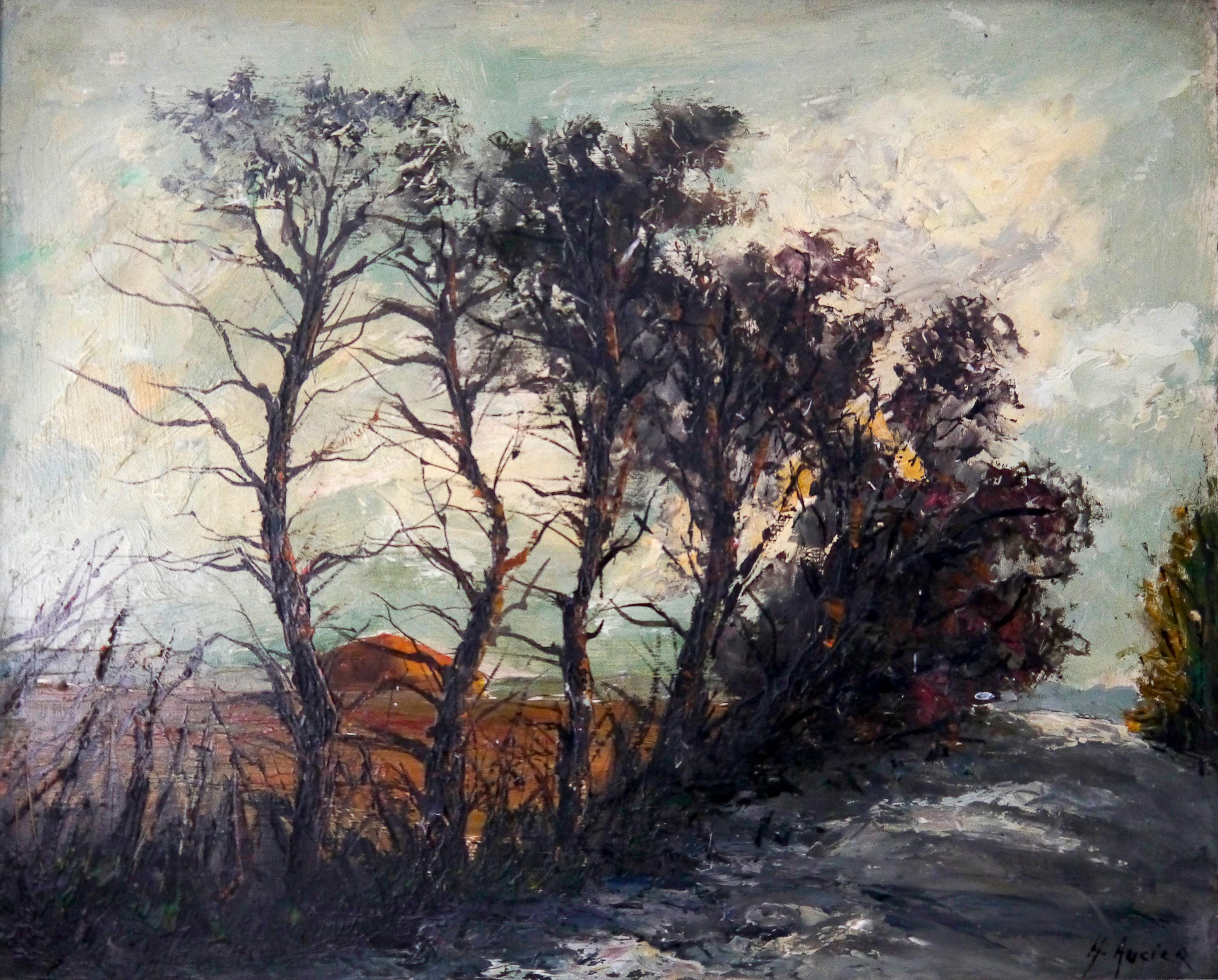 French School Masters - French school Landscape countryside forest oil ...