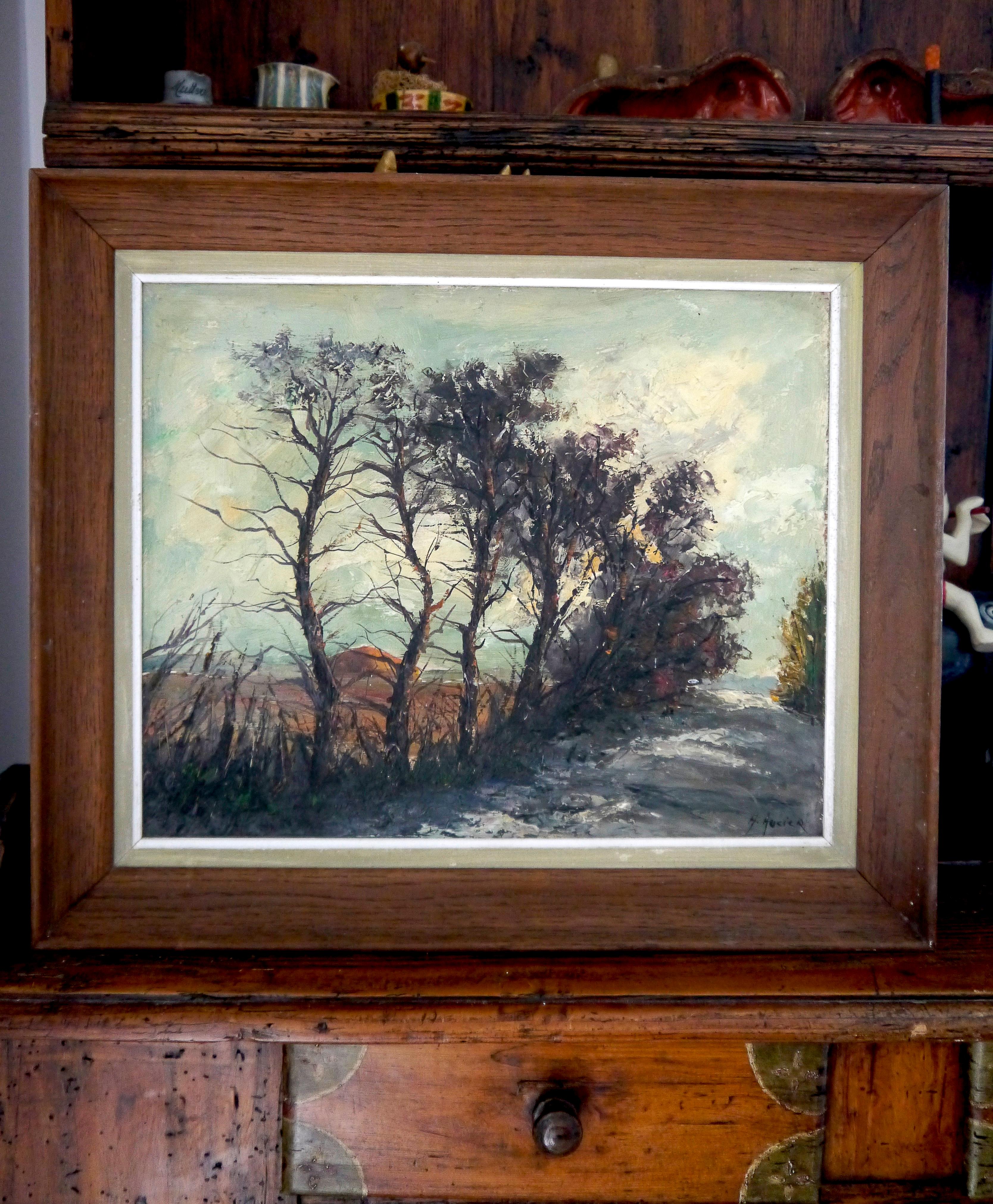 French School Masters - French school Landscape countryside forest oil ...