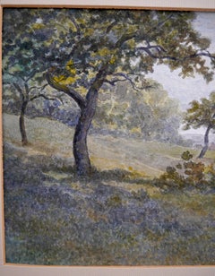 Paisaje de la escuela francesa Honfleur desde la ladera Firmado 1906