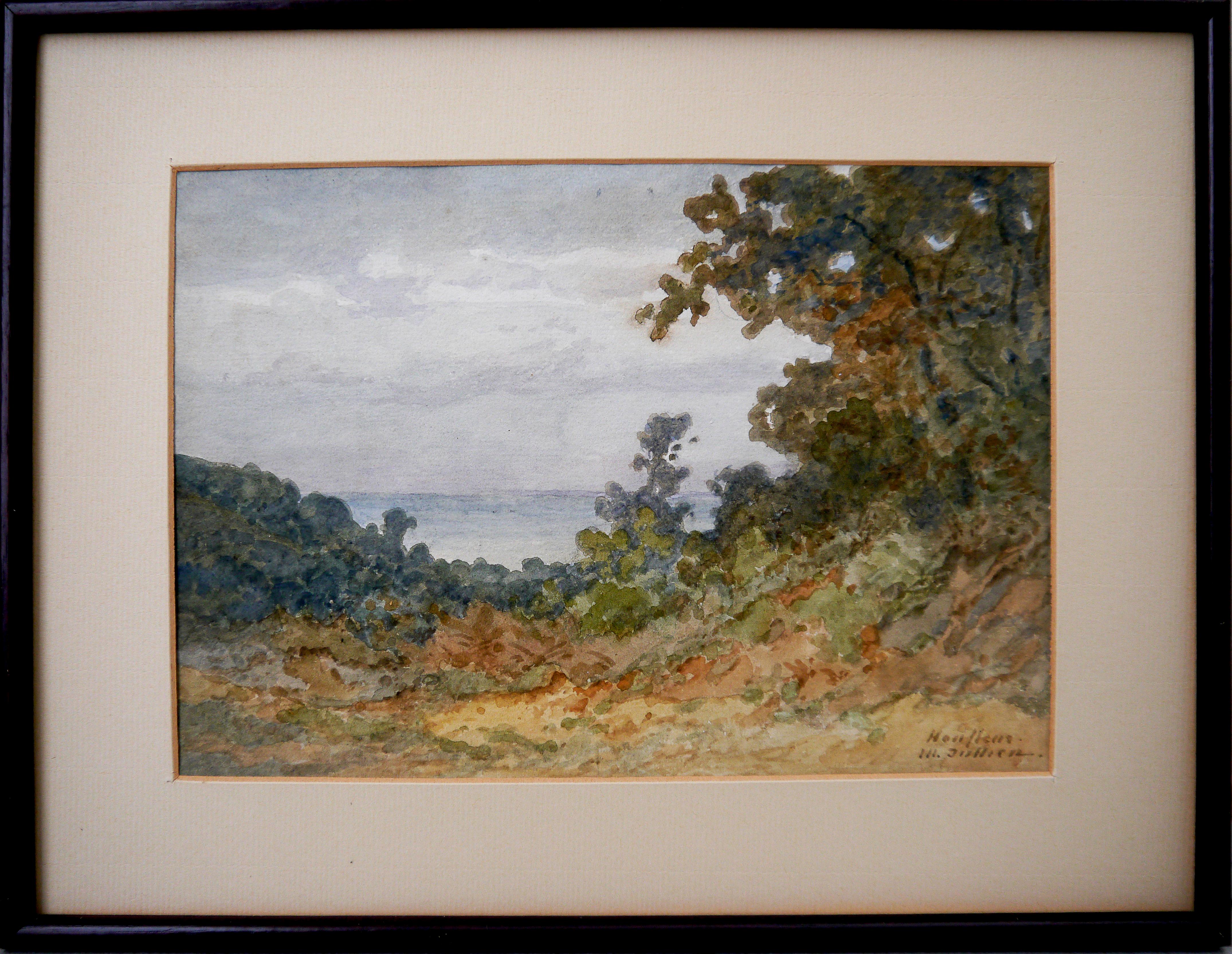 French School Masters Landscape Painting - French school landscape Honfleur Val de Reine Signed 1906