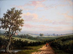 French school Landscape painting Signed