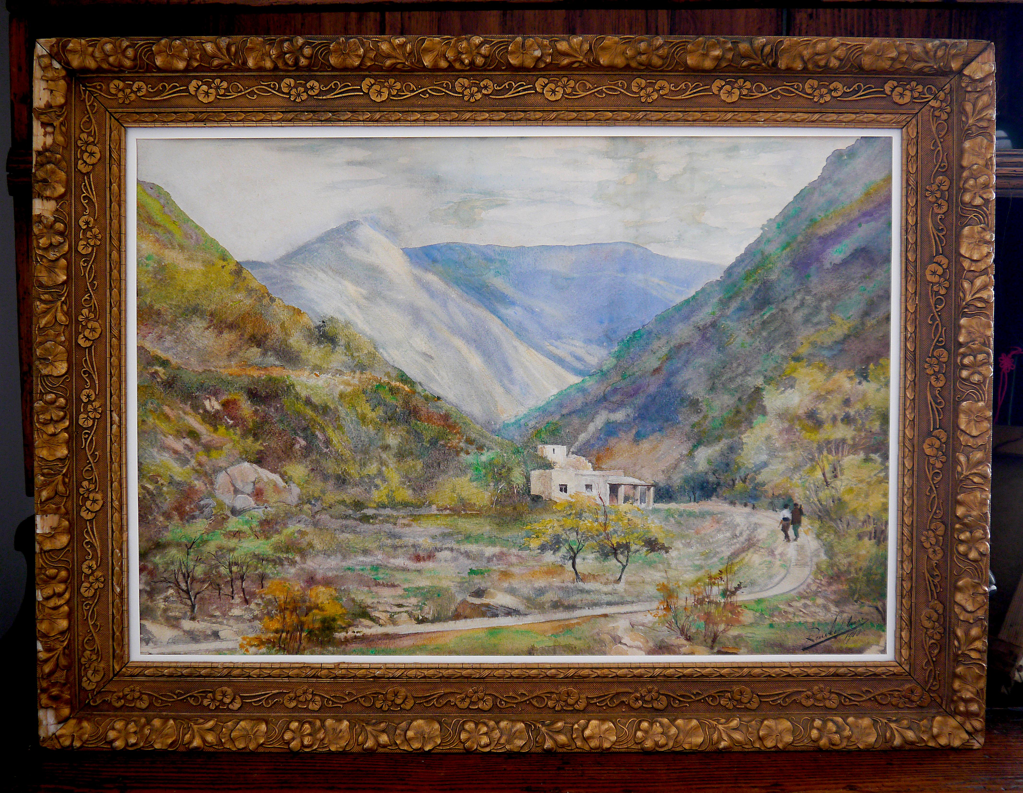 French school Landscape Provence painting Signed For Sale 3